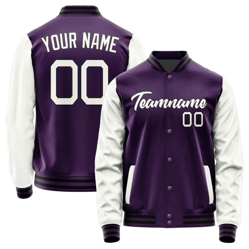 Custom Purple White Jacket sold by Tailorly