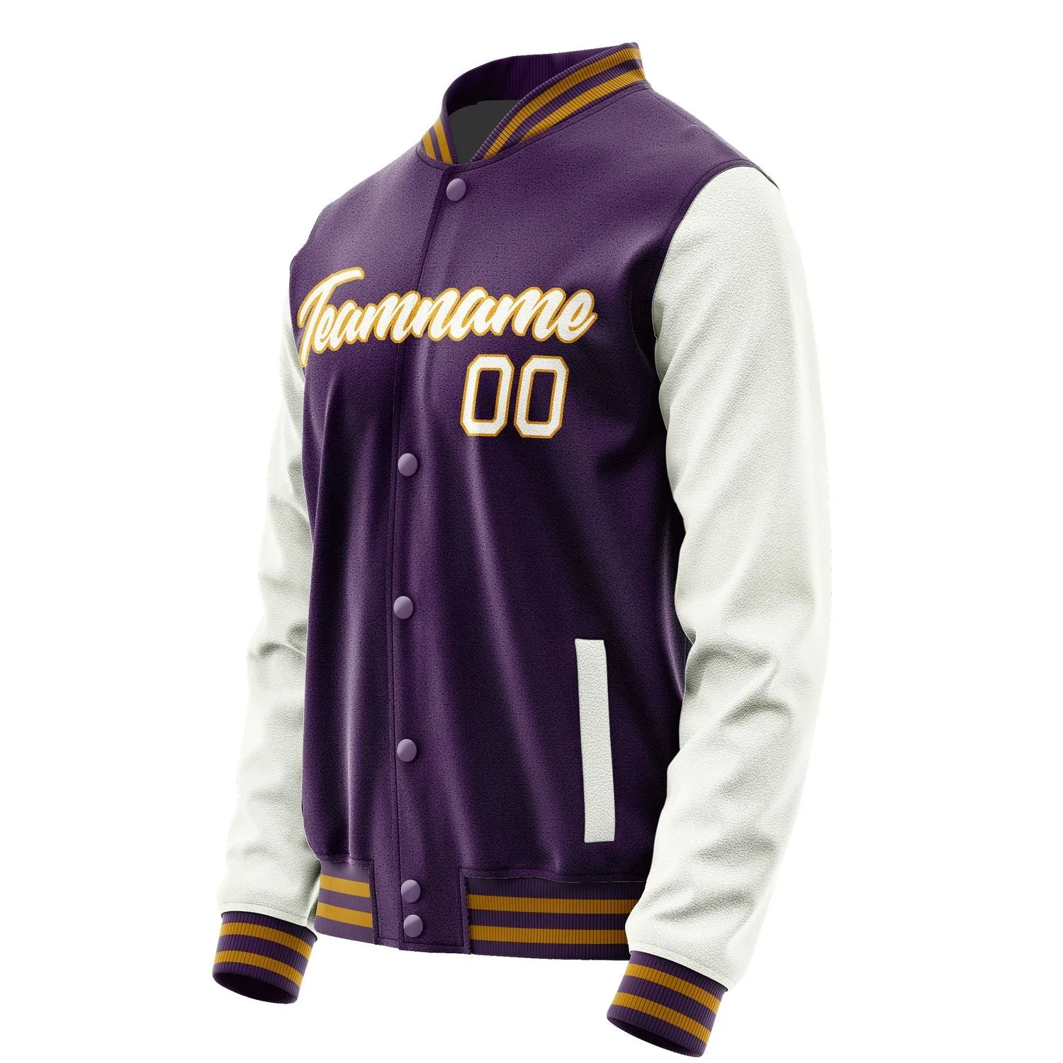 Custom Purple White Jacket sold by Tailorly product image thumbnail 3