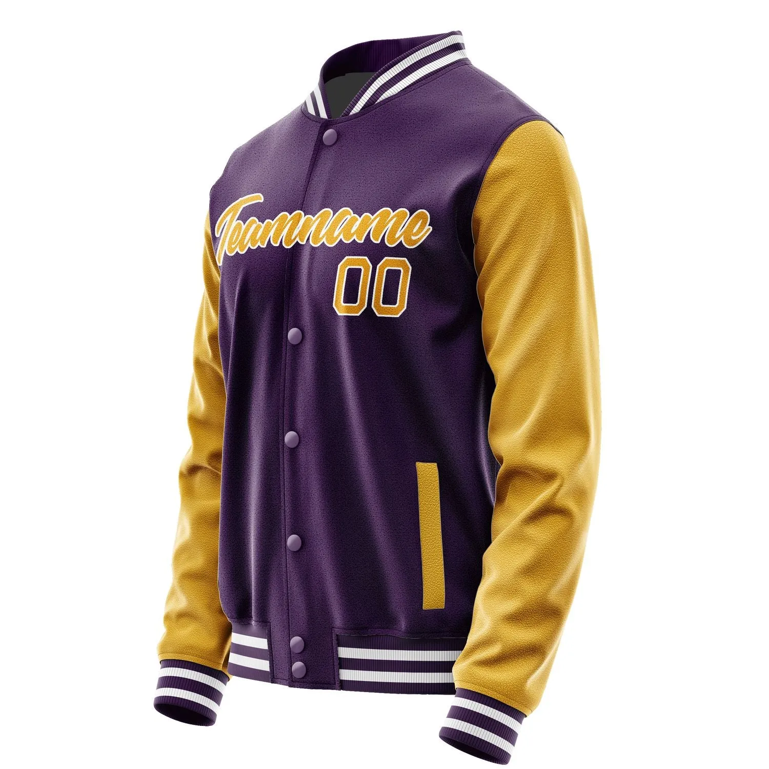 Custom Purple Yellow Jacket sold by Tailorly product image thumbnail 3