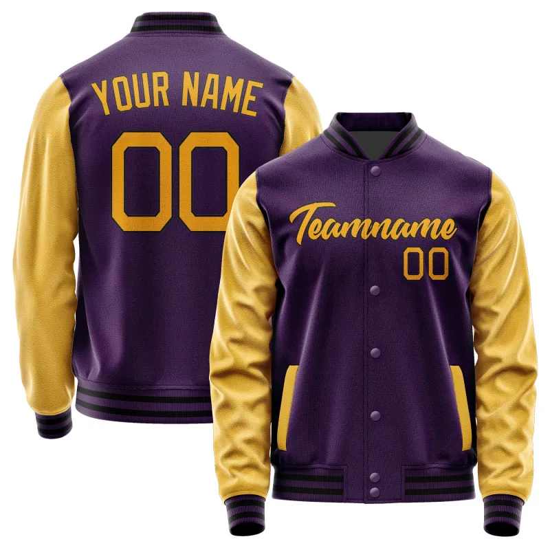Custom Purple Yellow Jacket sold by Tailorly