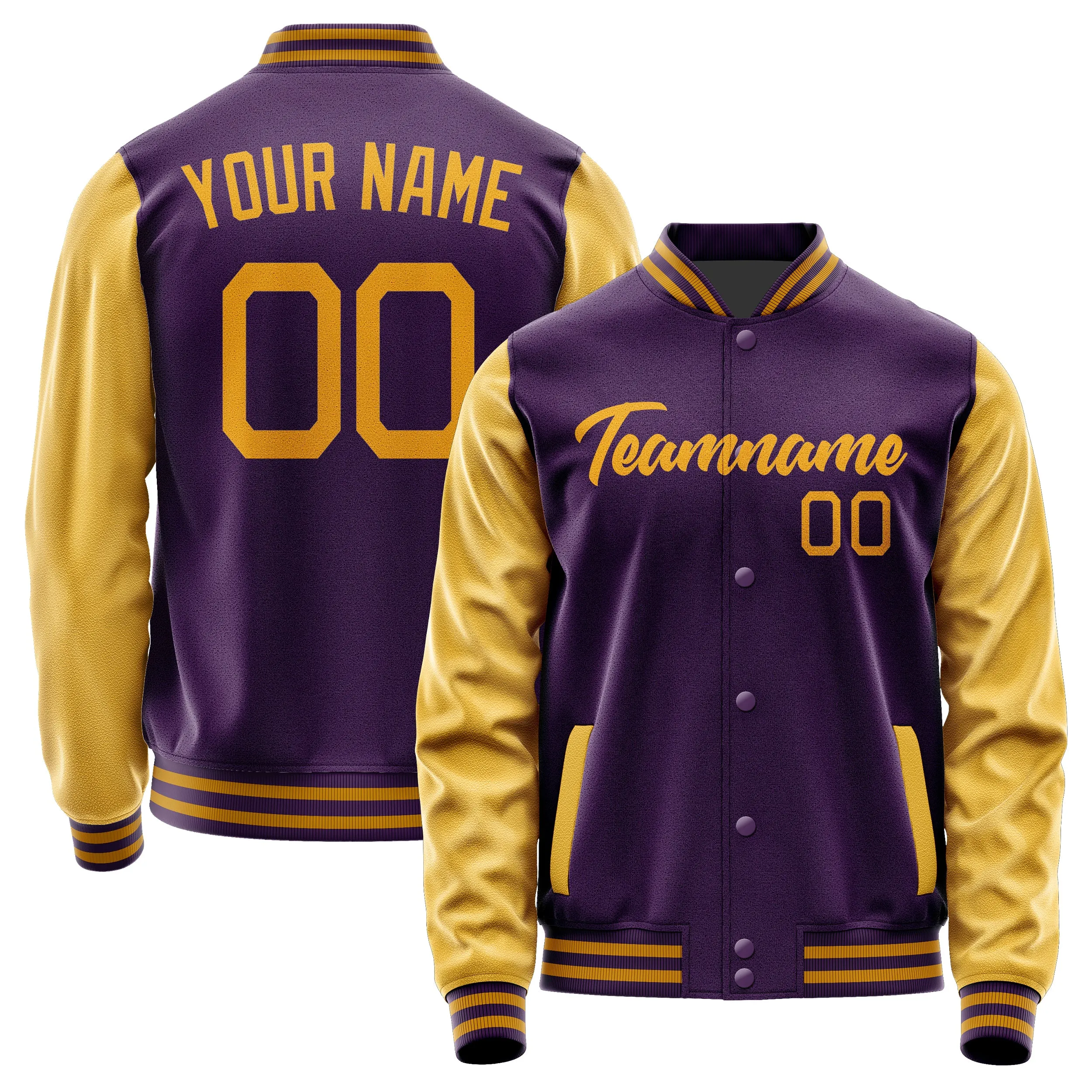 Custom Purple Yellow Jacket sold by Tailorly