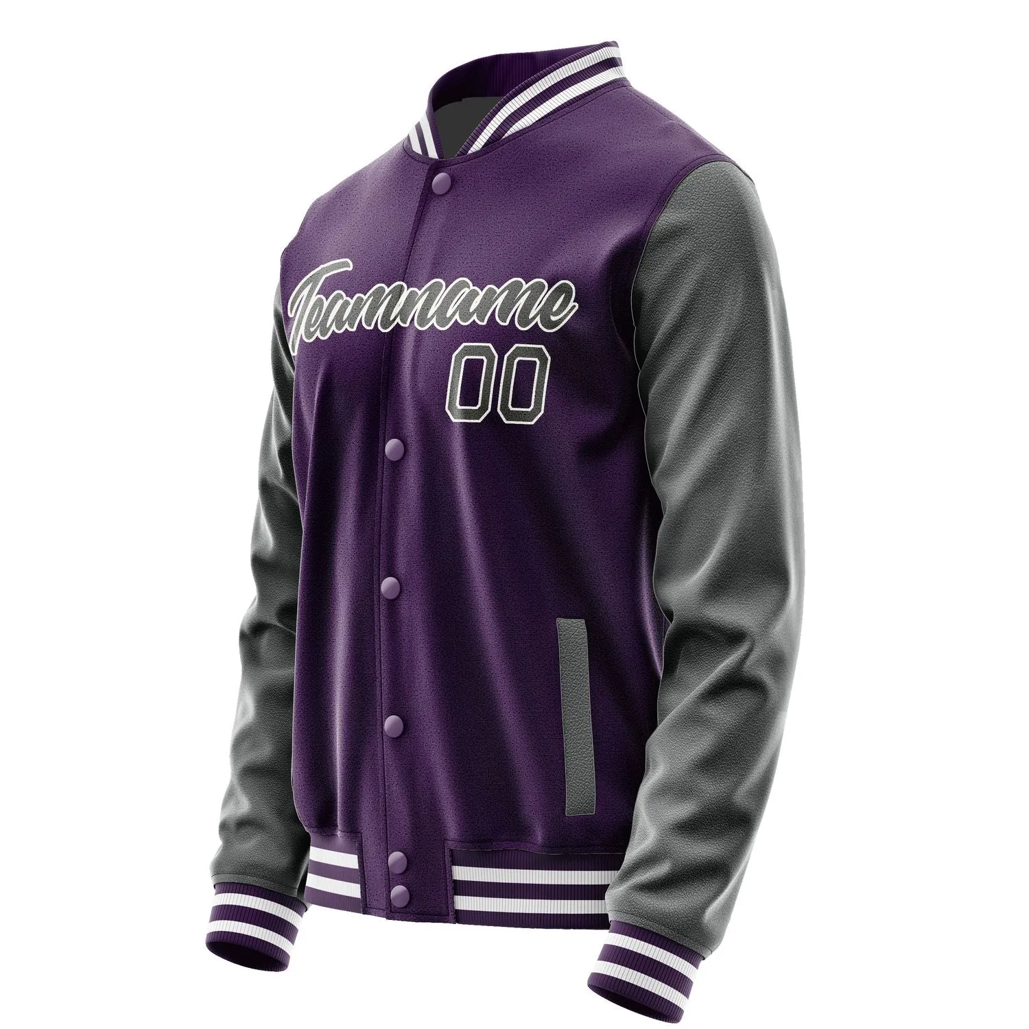 Custom Purple Dark Grey Jacket sold by Tailorly product image thumbnail 3