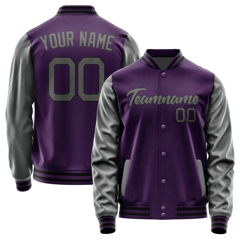 Custom Purple Dark Grey Jacket sold by Tailorly