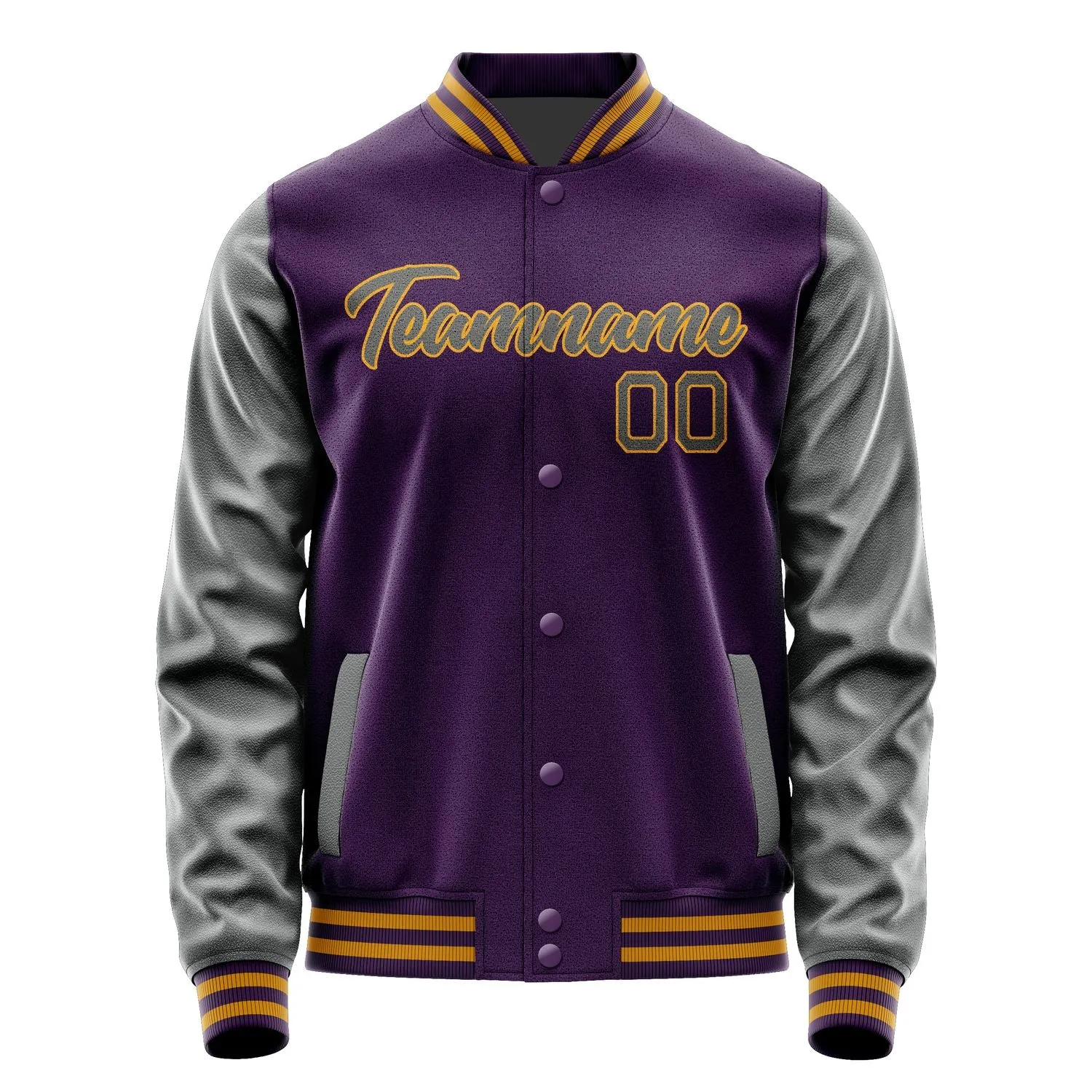 Custom Purple Dark Grey Jacket sold by Tailorly product image thumbnail 2