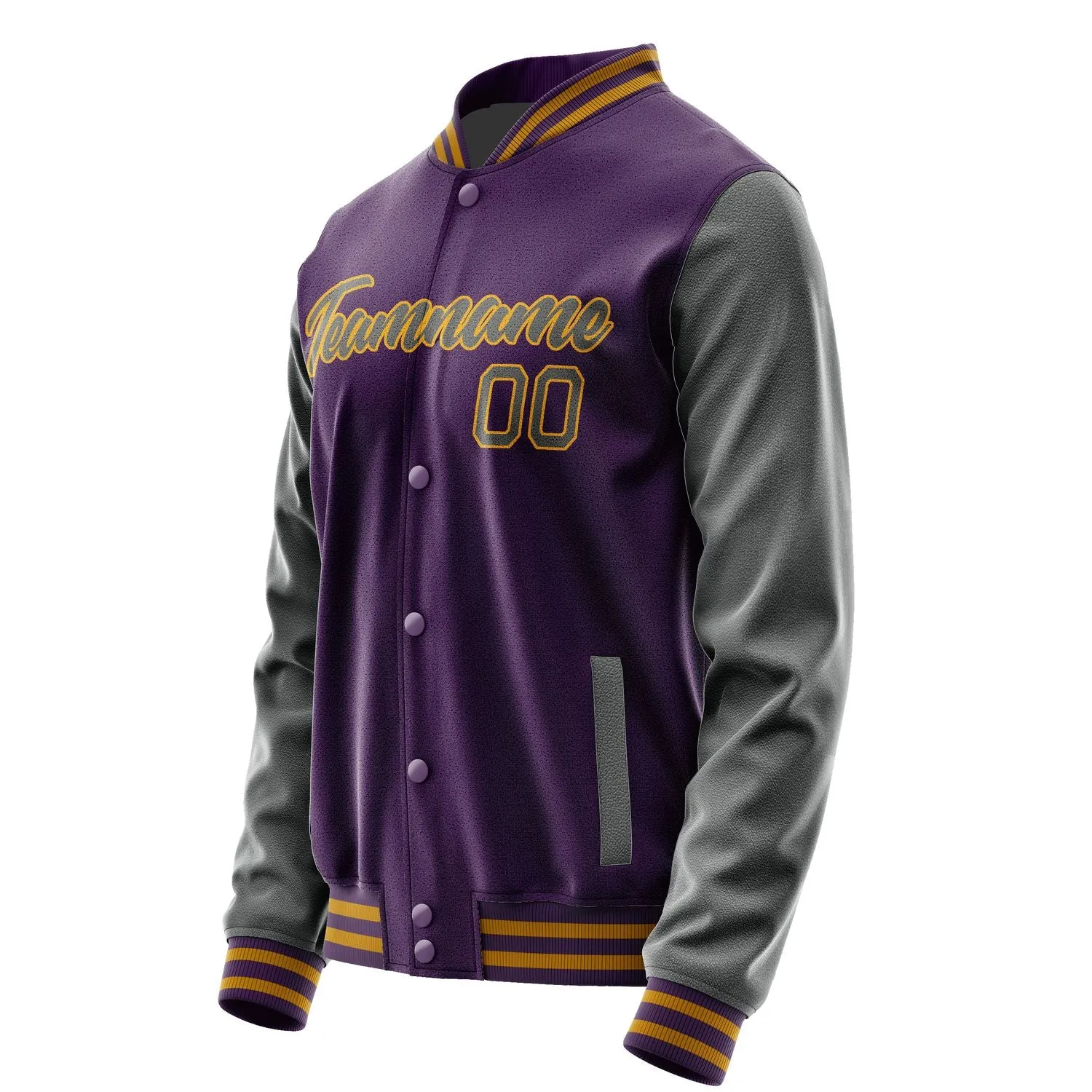 Custom Purple Dark Grey Jacket sold by Tailorly product image thumbnail 3