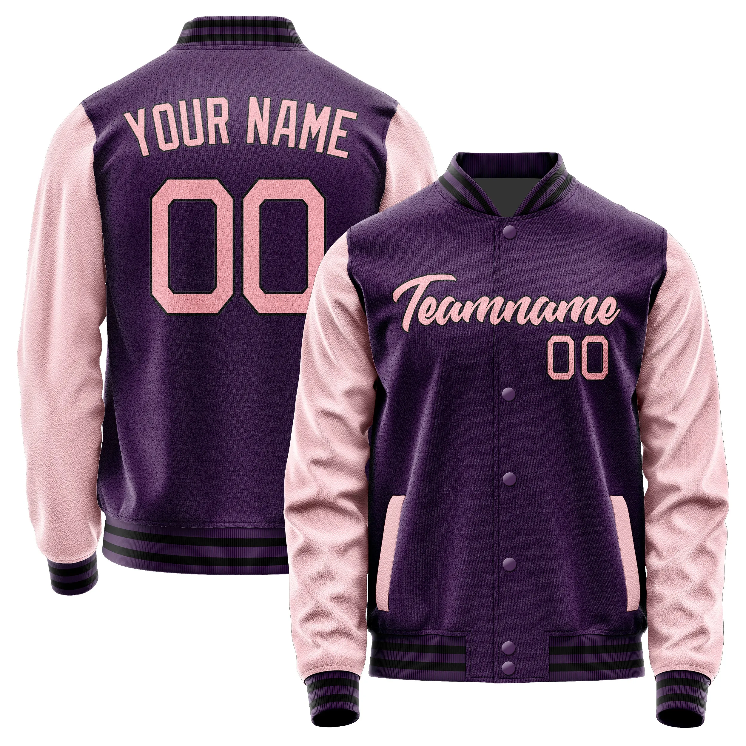 Custom Purple Light Pink Jacket sold by Tailorly