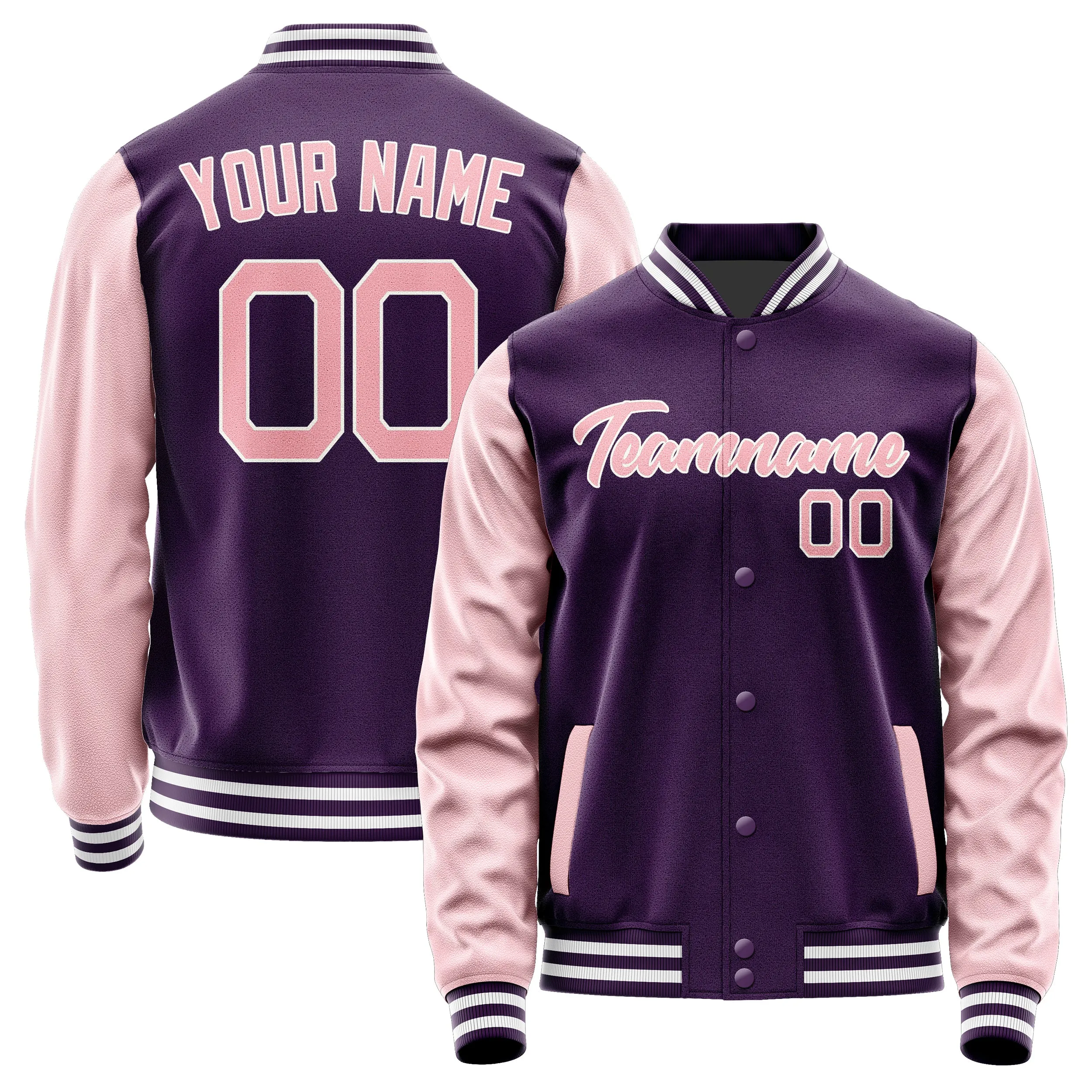 Custom Purple Light Pink Jacket sold by Tailorly