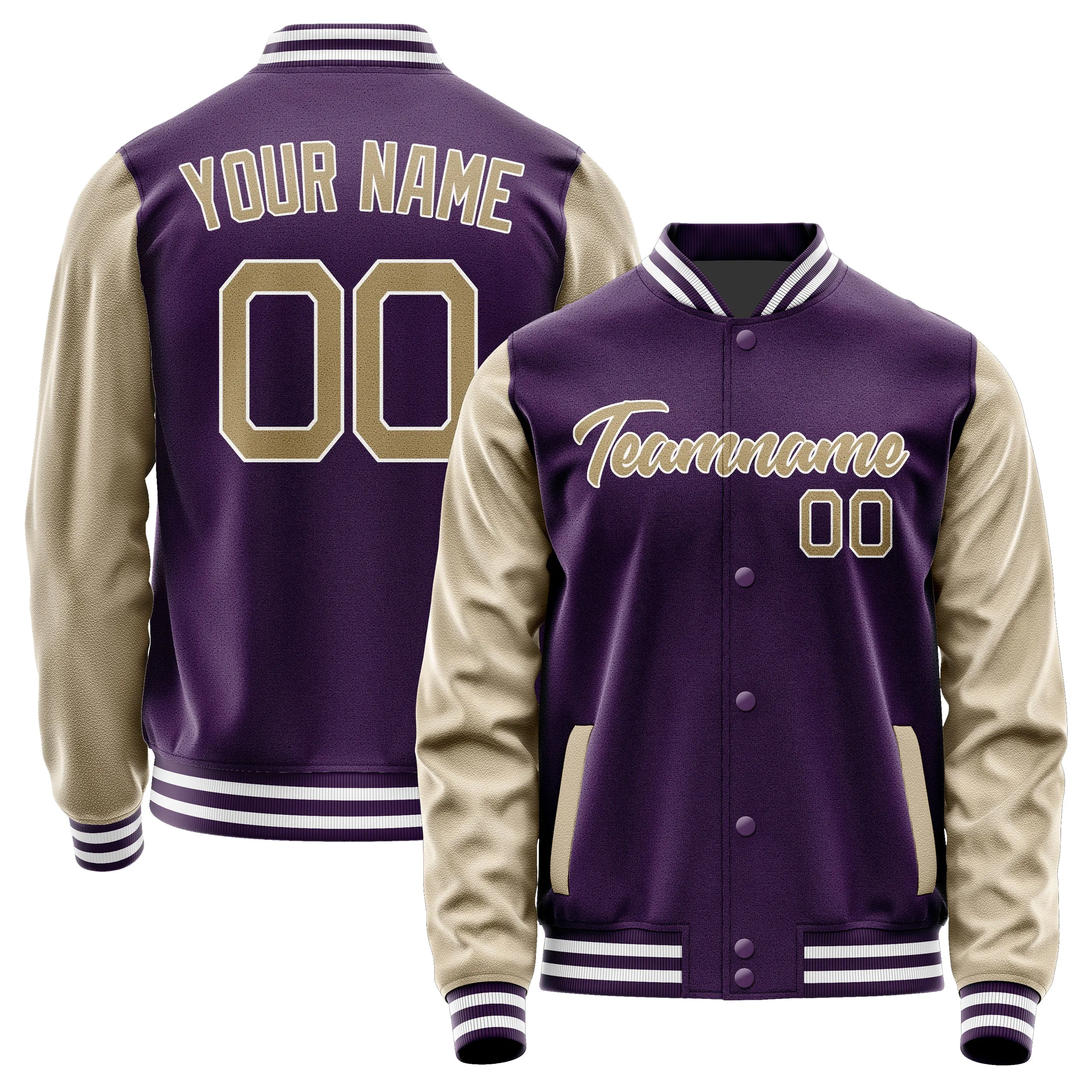 Custom Purple Light Khaki Jacket sold by Tailorly