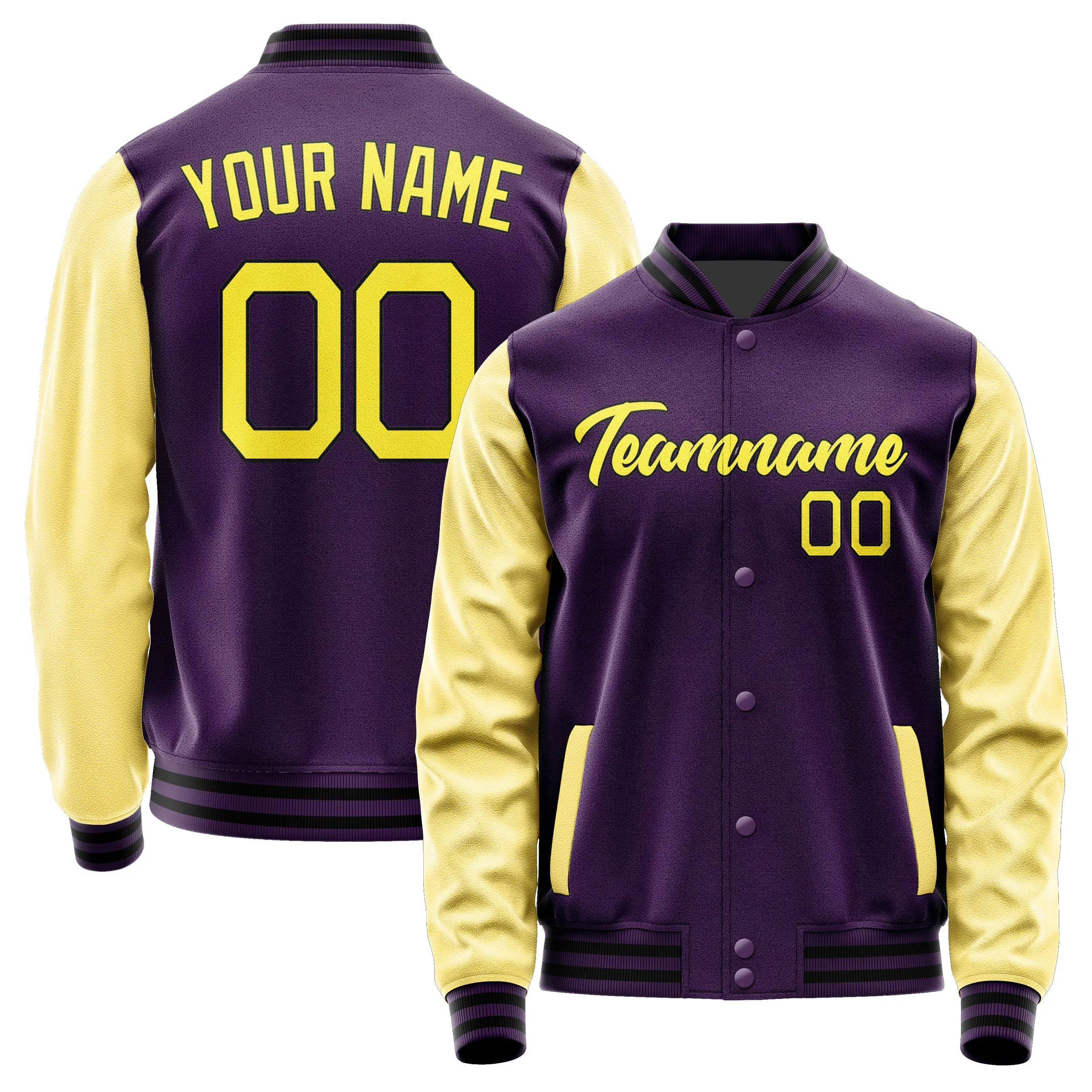 Custom Purple Light Yellow Jacket sold by Tailorly
