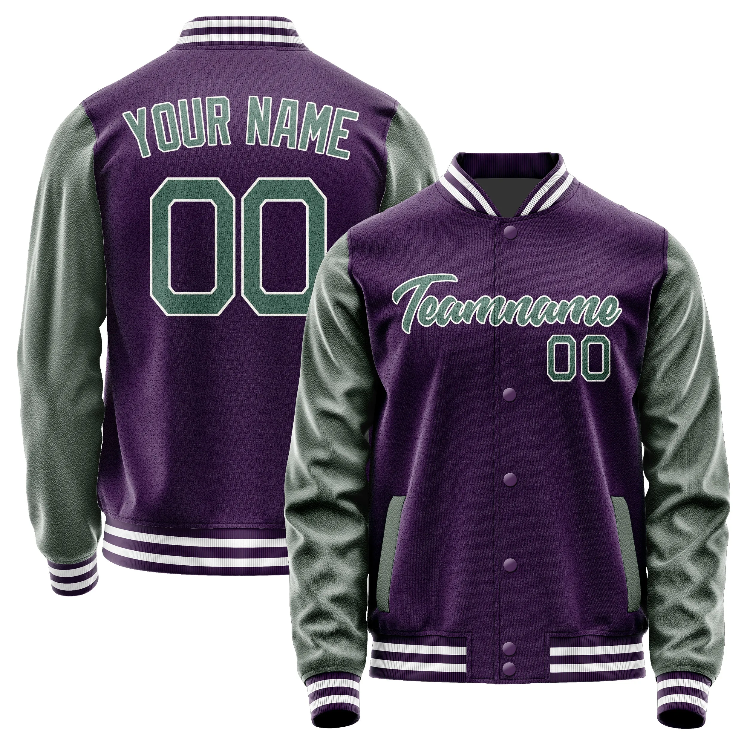 Custom Purple Blue Green Jacket sold by Tailorly