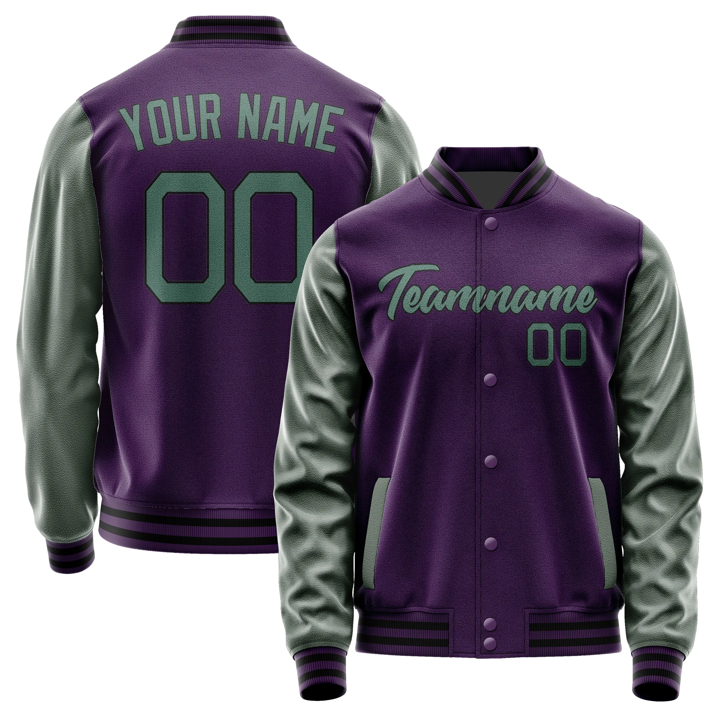 Custom Purple Blue Green Jacket sold by Tailorly