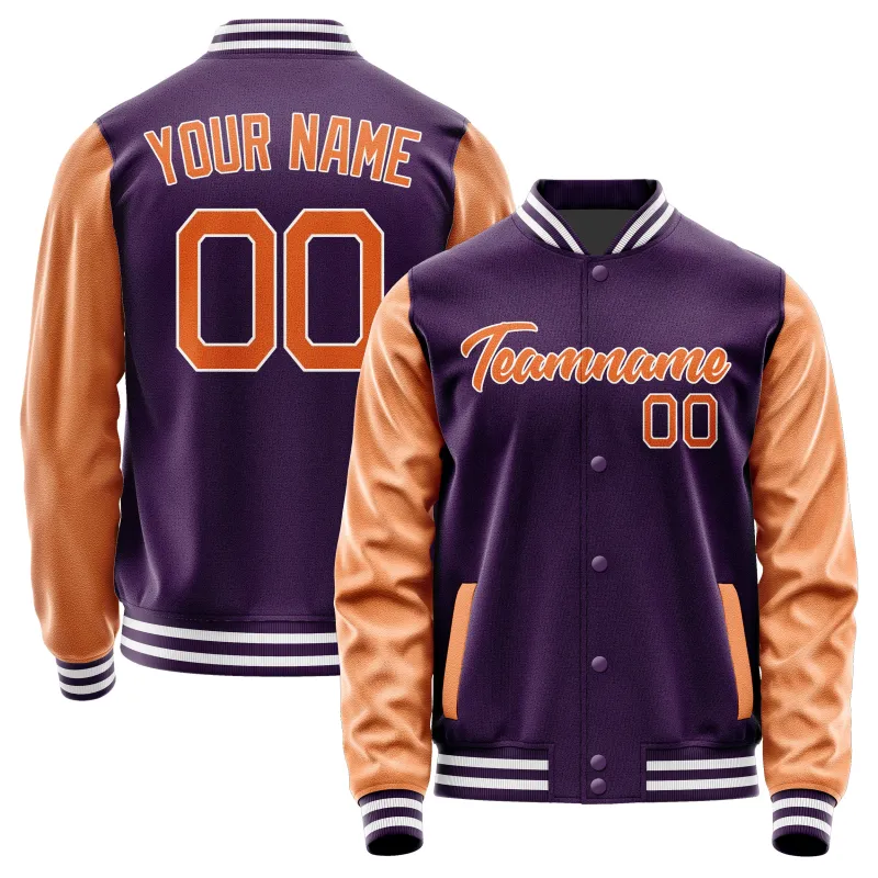 Custom Purple Orange Jacket sold by Tailorly