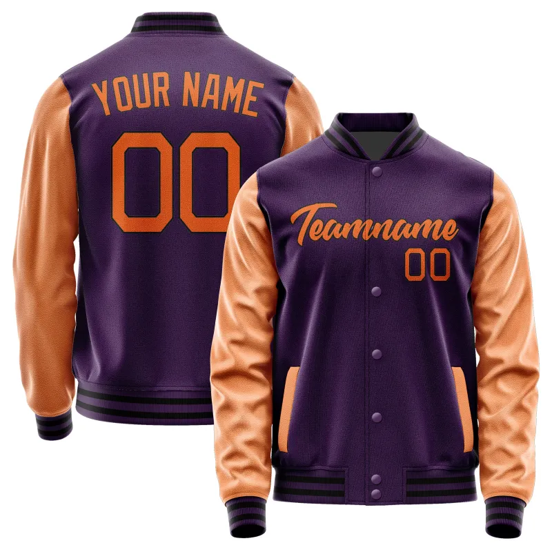 Custom Purple Orange Jacket sold by Tailorly