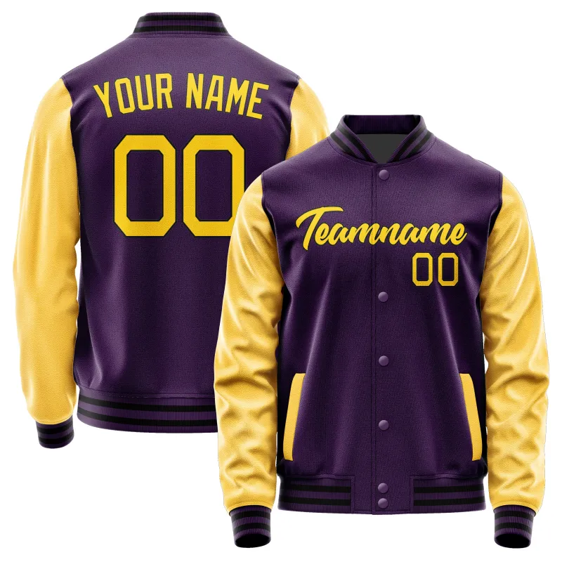 Custom Purple Gold Jacket sold by Tailorly