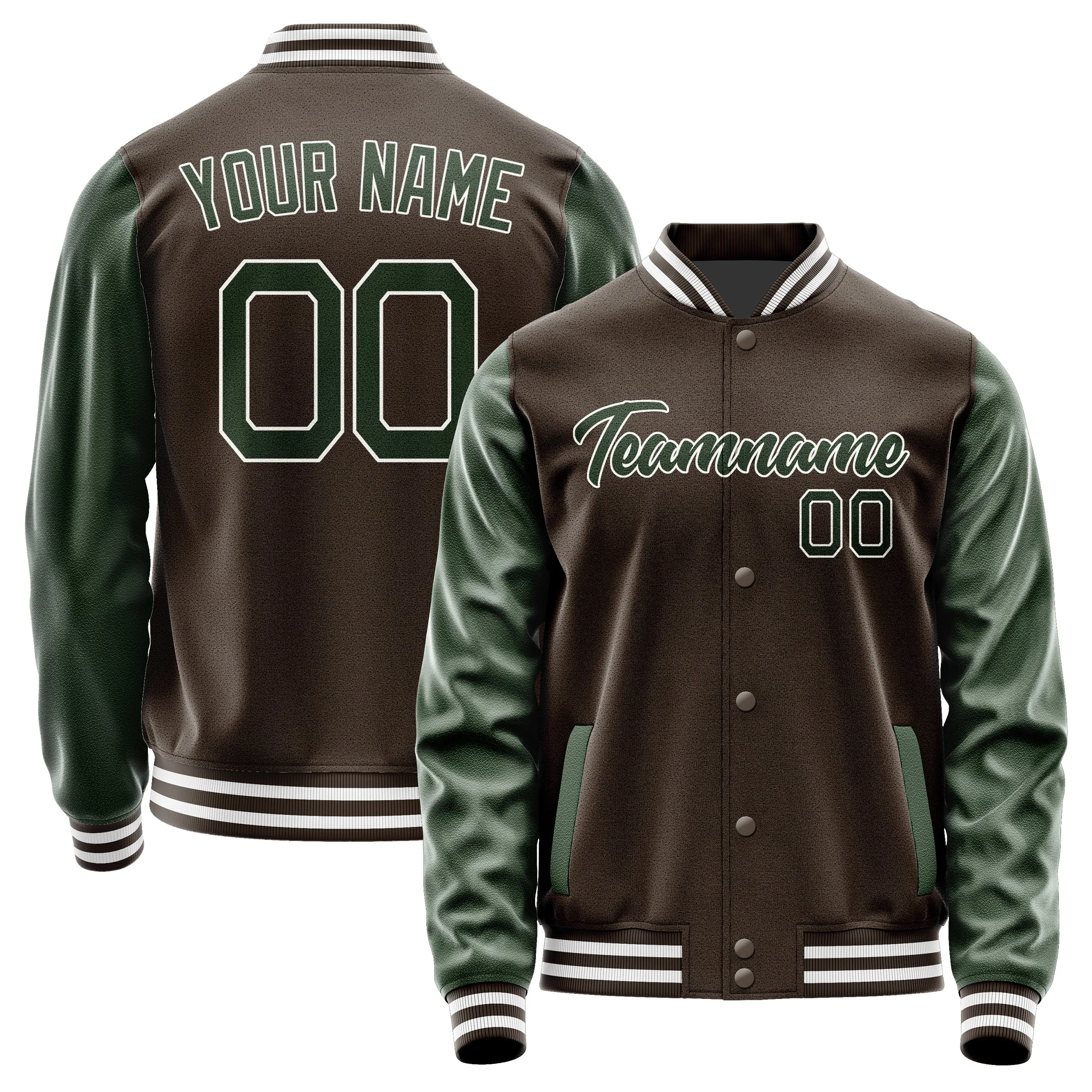 Custom Brown Dark Green Jacket sold by Tailorly