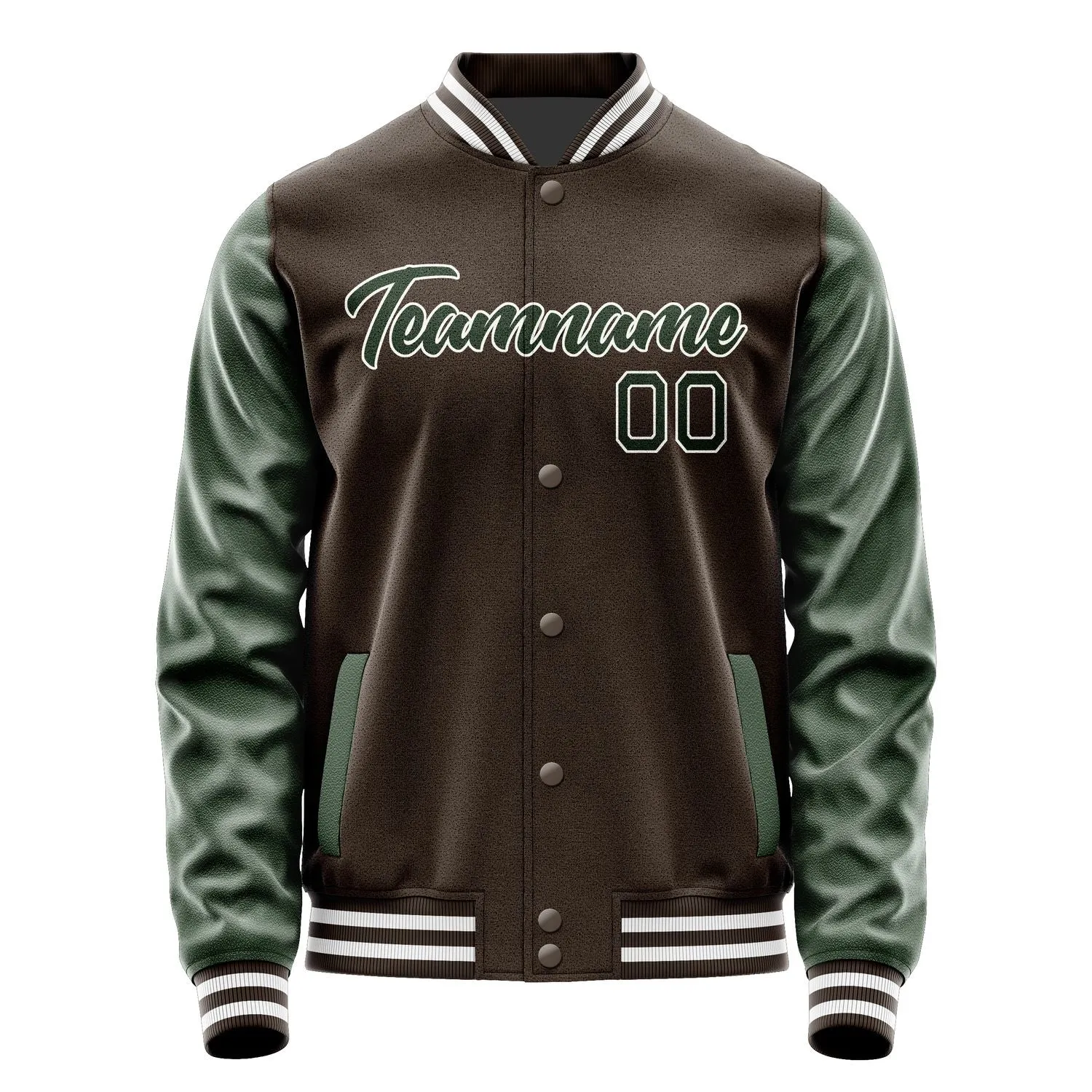 Custom Brown Dark Green Jacket sold by Tailorly product image thumbnail 2