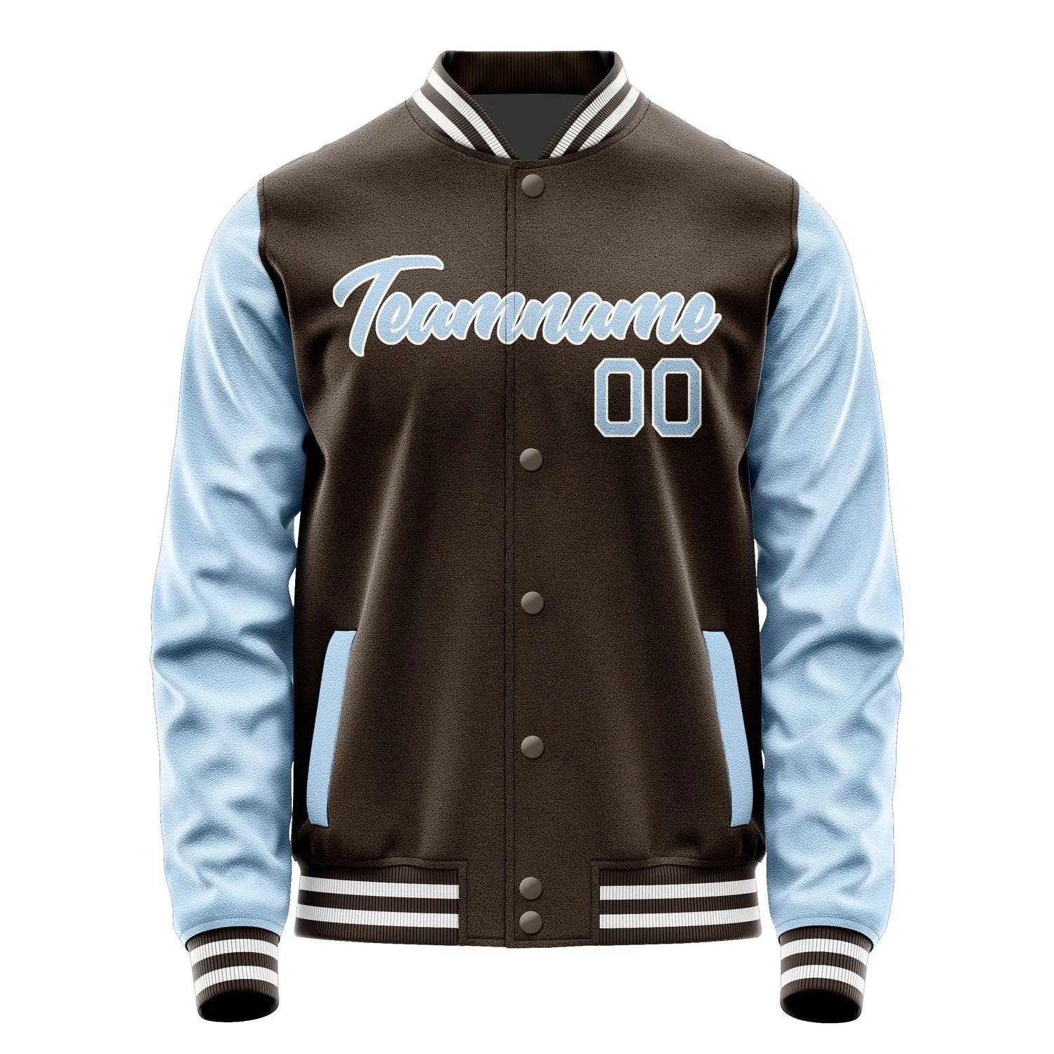 Custom Brown Light Blue Jacket sold by Tailorly product image thumbnail 2