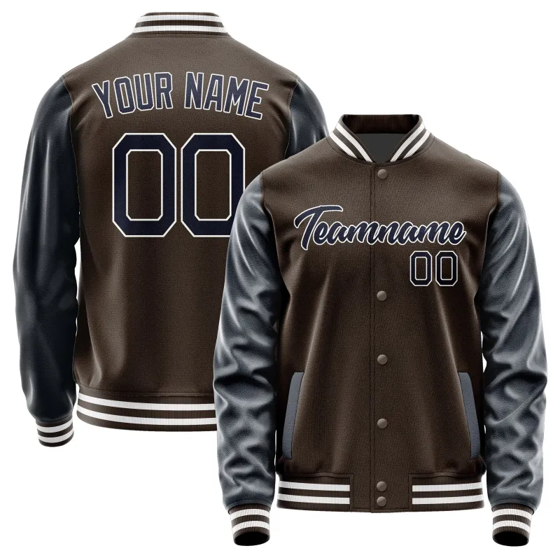Custom Brown Navy Jacket sold by Tailorly