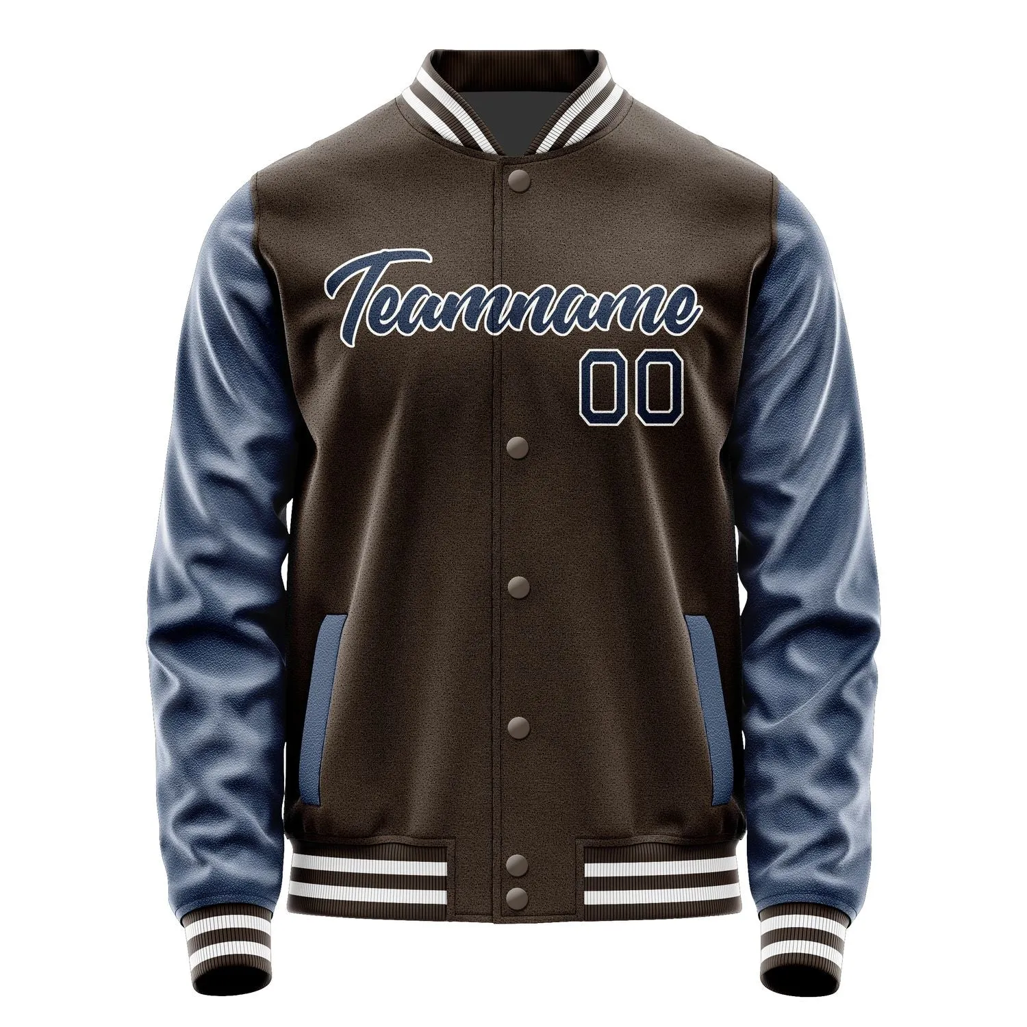 Custom Brown Blue Jacket sold by Tailorly product image thumbnail 2
