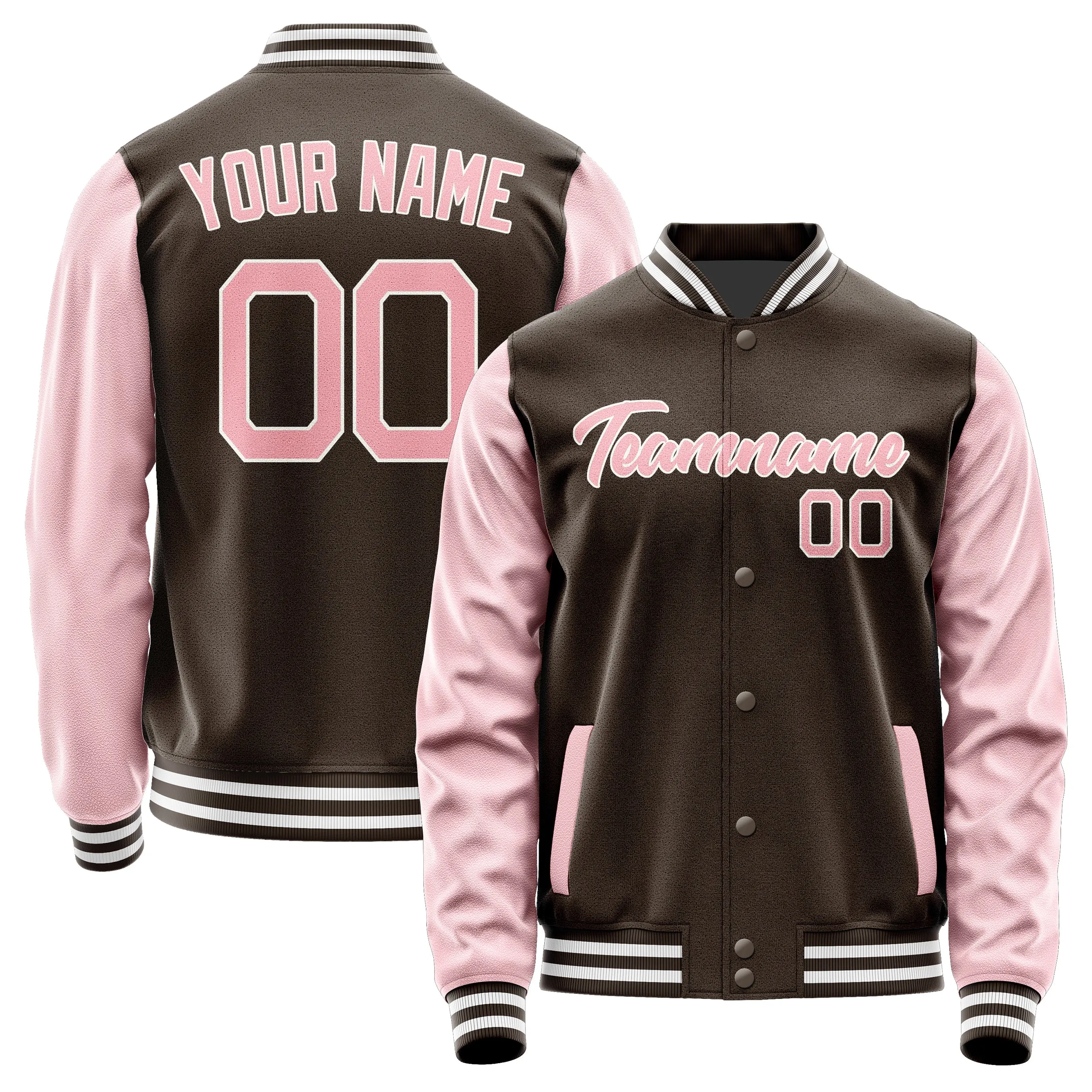 Custom Brown Light Pink Jacket sold by Tailorly
