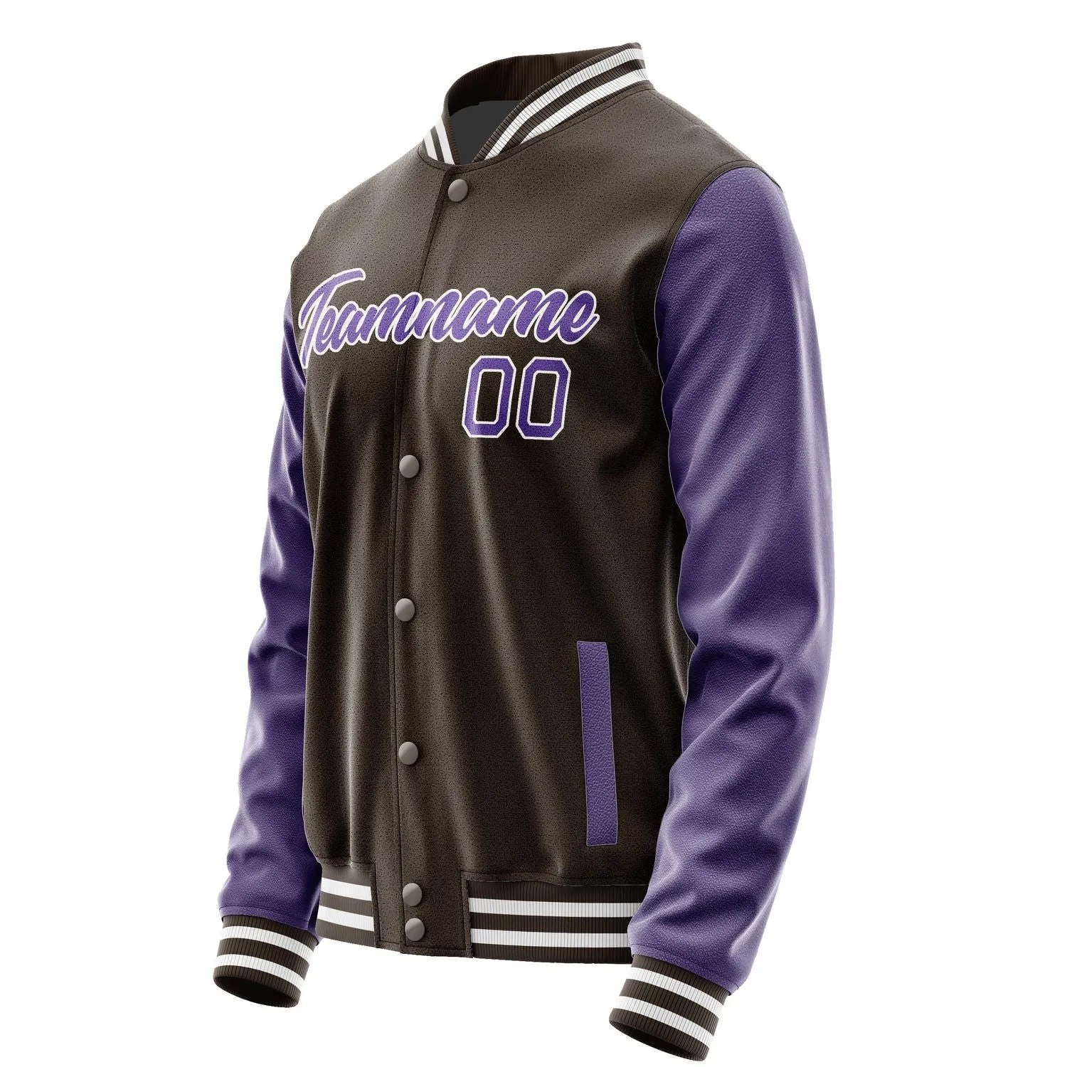 Custom Brown Light Purple Jacket sold by Tailorly product image thumbnail 3