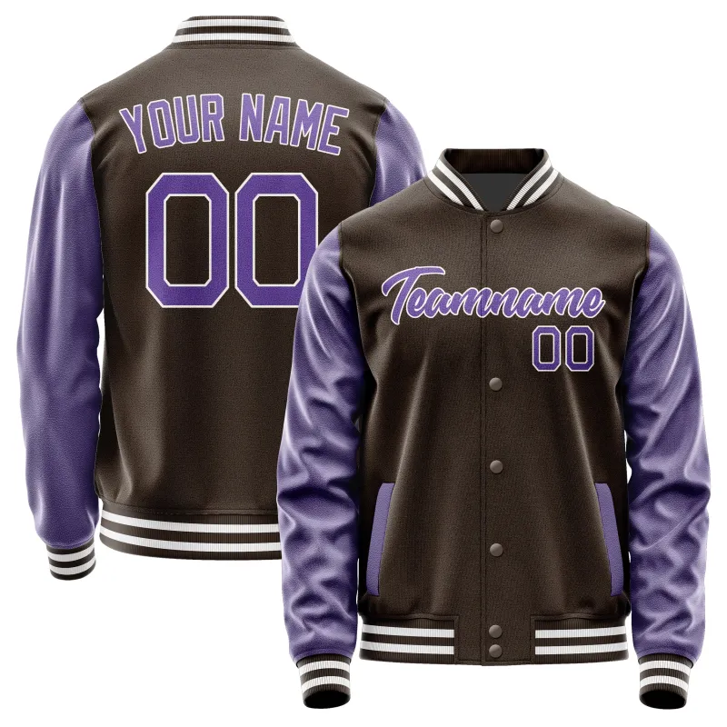 Custom Brown Light Purple Jacket sold by Tailorly