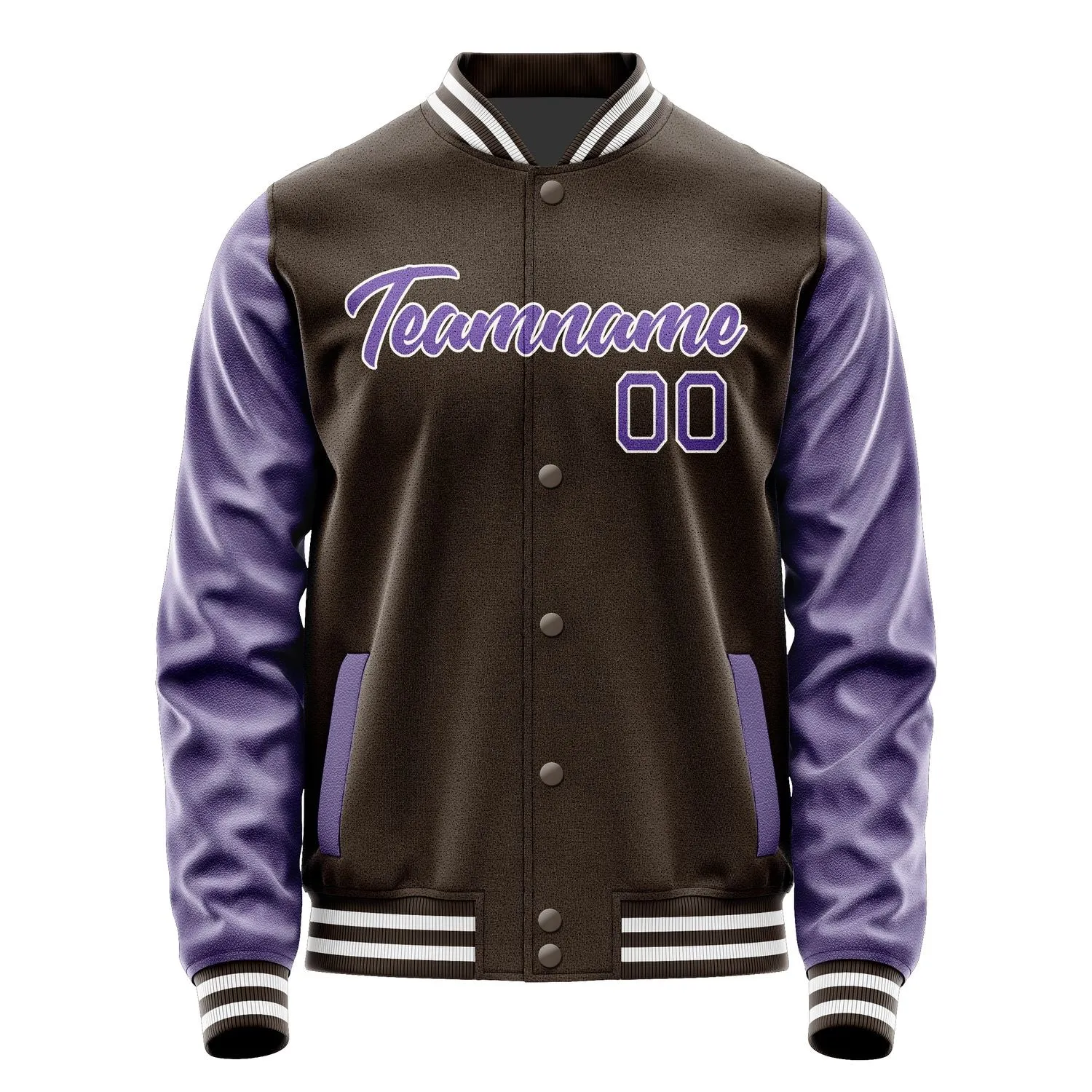 Custom Brown Light Purple Jacket sold by Tailorly product image thumbnail 2