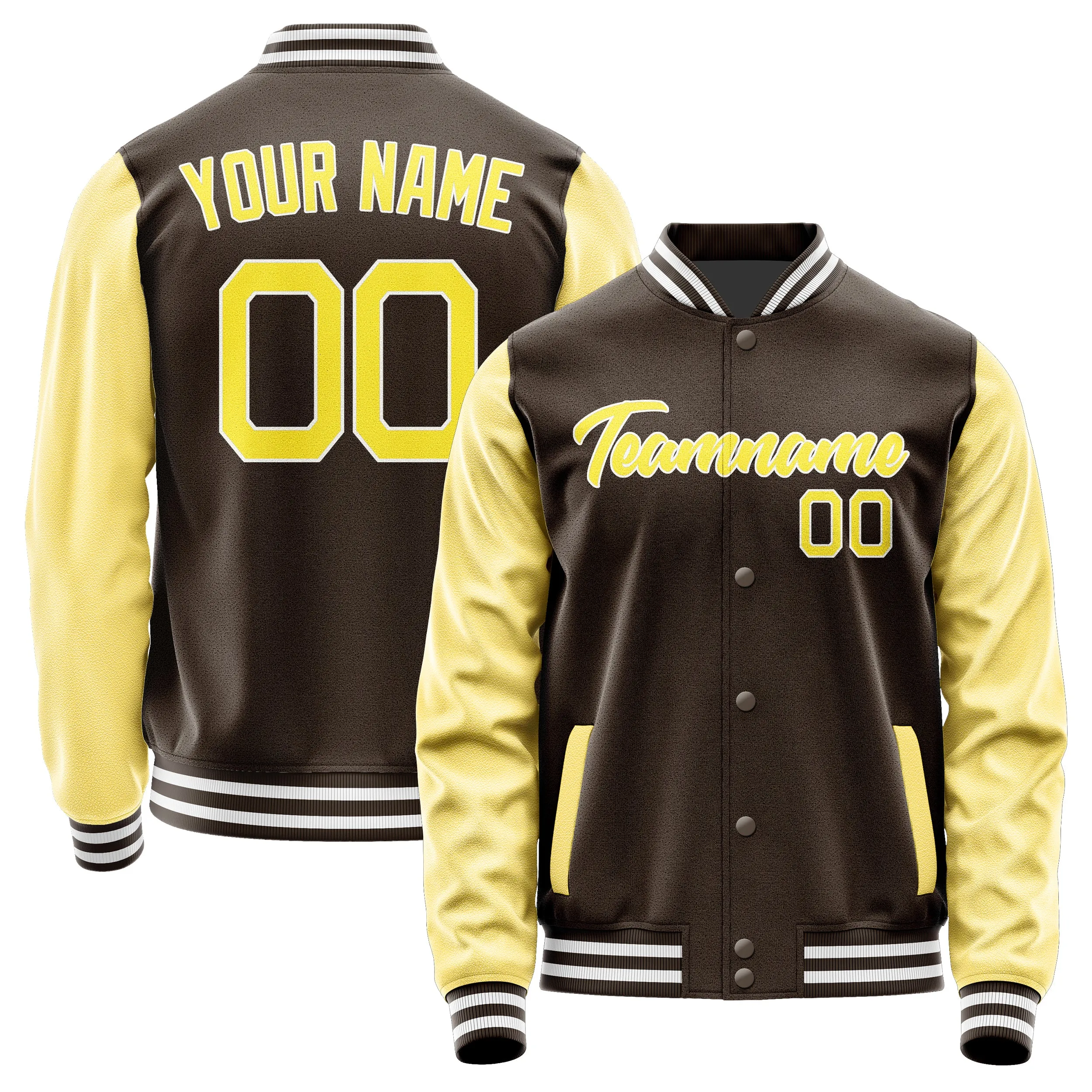 Custom Brown Light Yellow Jacket sold by Tailorly
