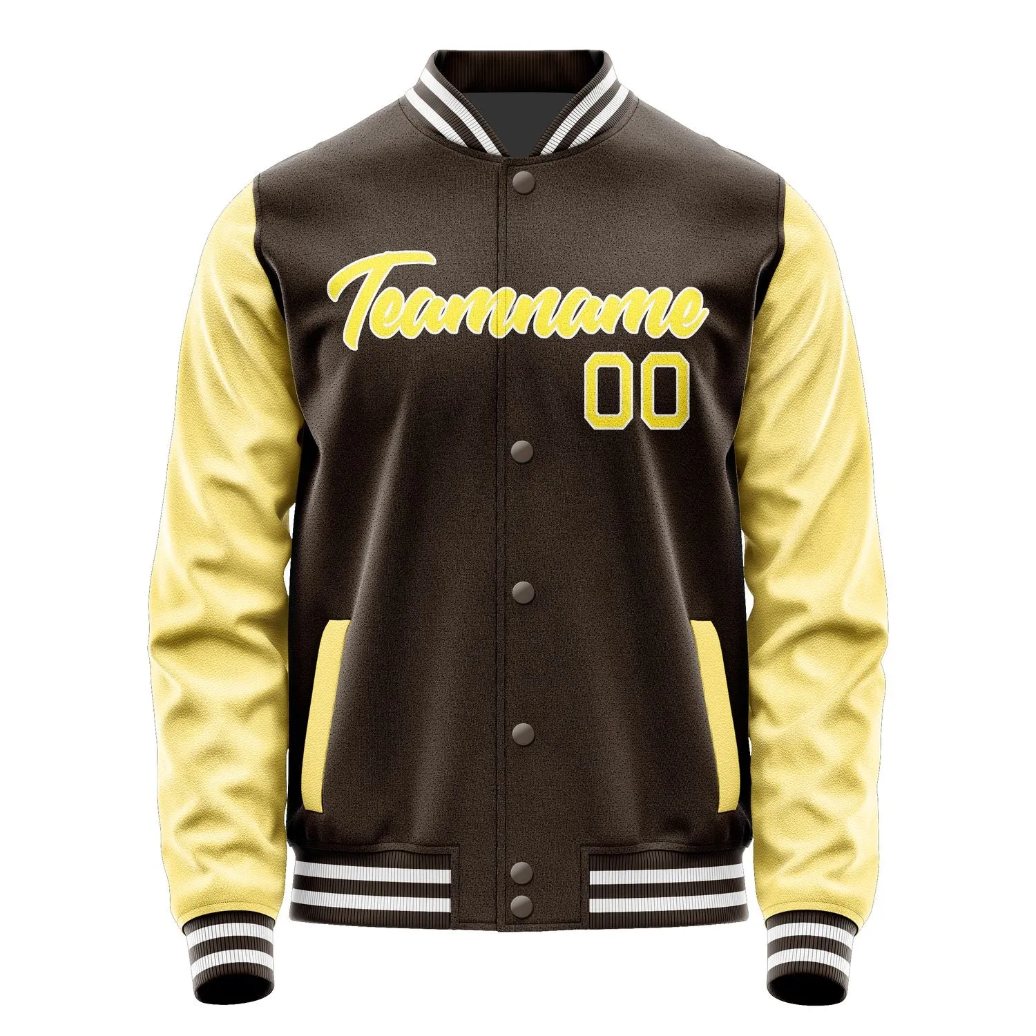Custom Brown Light Yellow Jacket sold by Tailorly product image thumbnail 2
