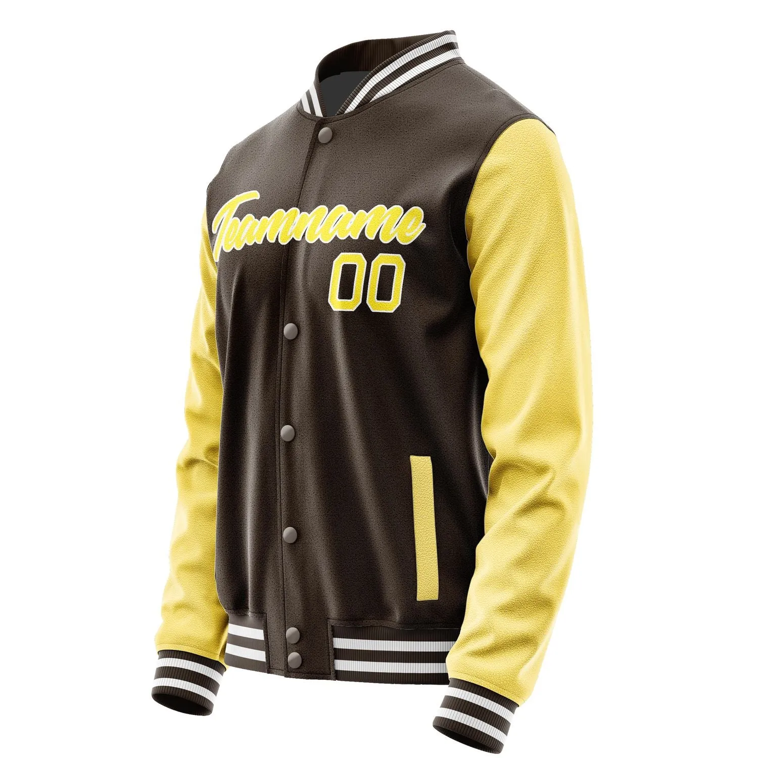 Custom Brown Light Yellow Jacket sold by Tailorly product image thumbnail 3