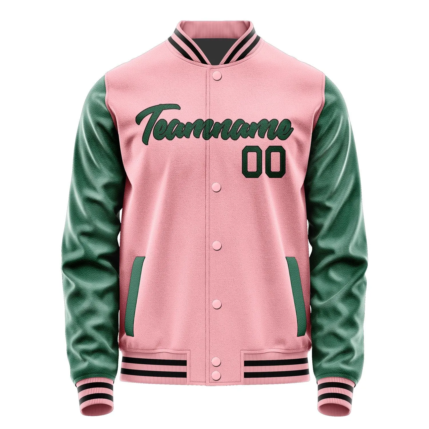 Custom Light Pink Green Jacket sold by Tailorly product image thumbnail 2