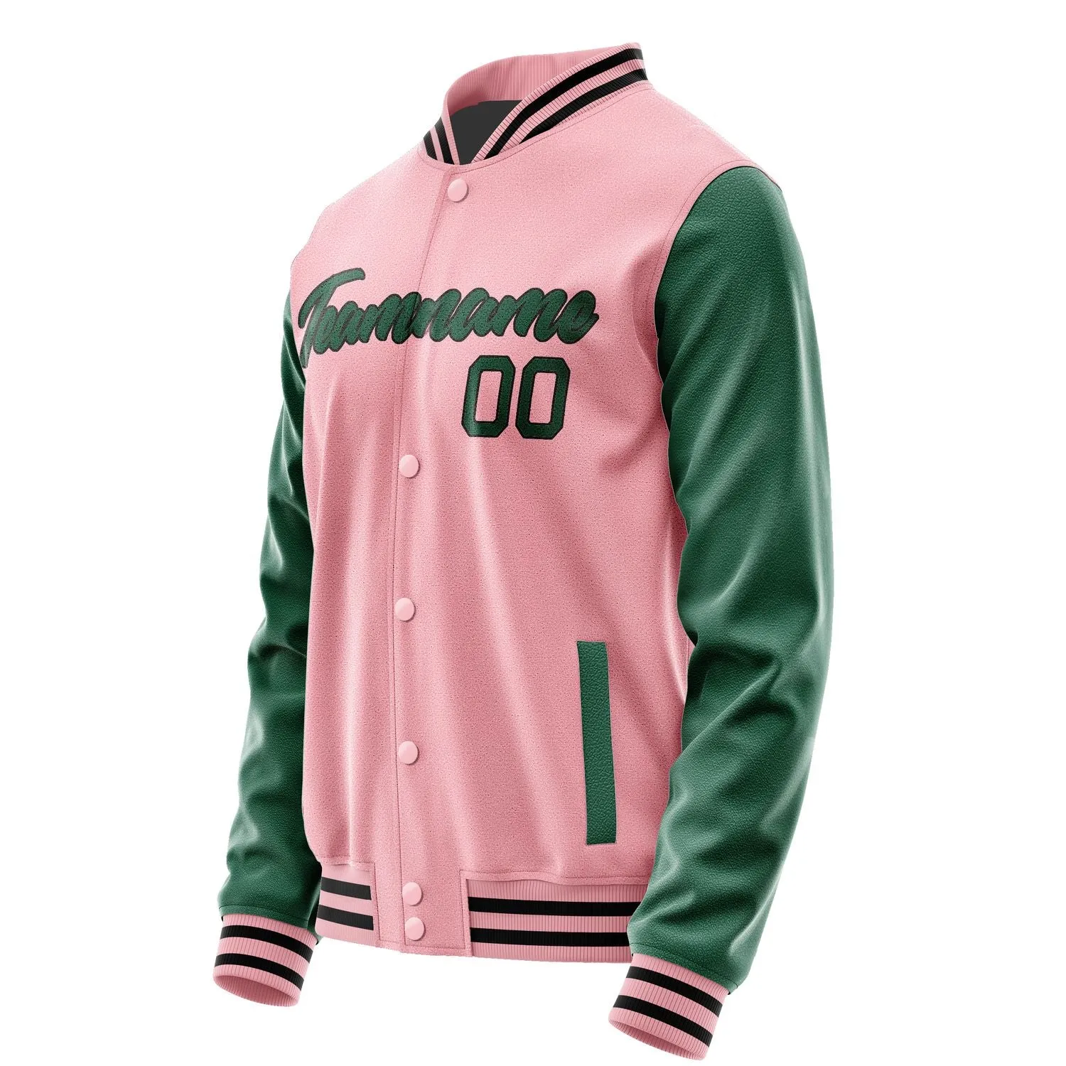 Custom Light Pink Green Jacket sold by Tailorly product image thumbnail 3