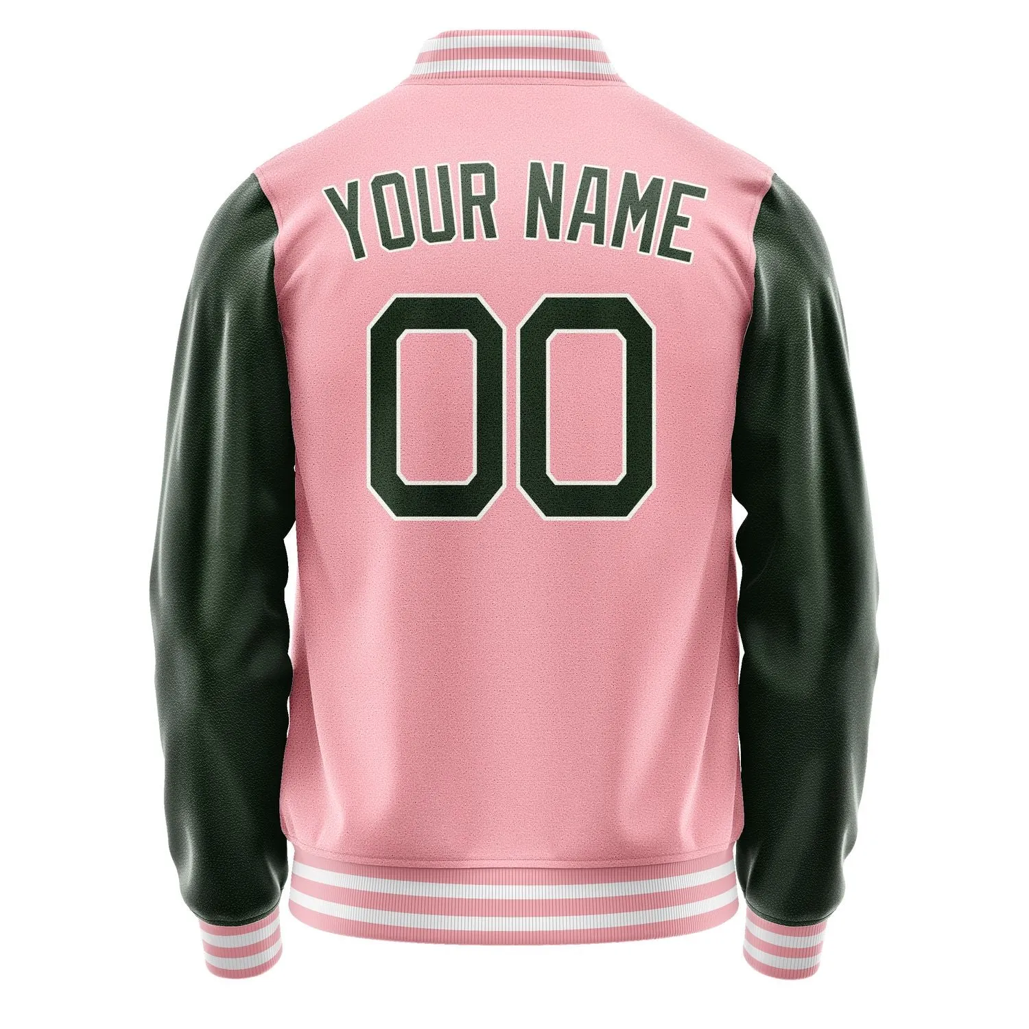 Custom Light Pink Dark Green Jacket sold by Tailorly product image thumbnail 4