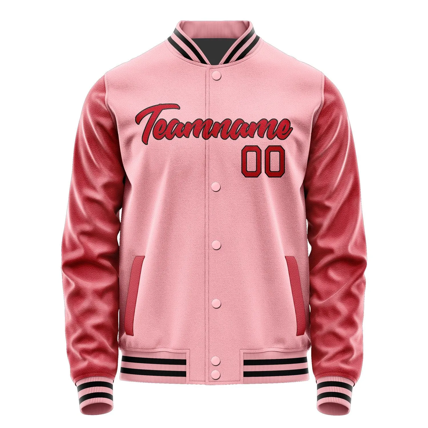 Custom Light Pink Red Jacket sold by Tailorly product image thumbnail 2