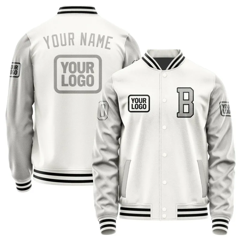 Custom White Gray Jacket sold by Tailorly
