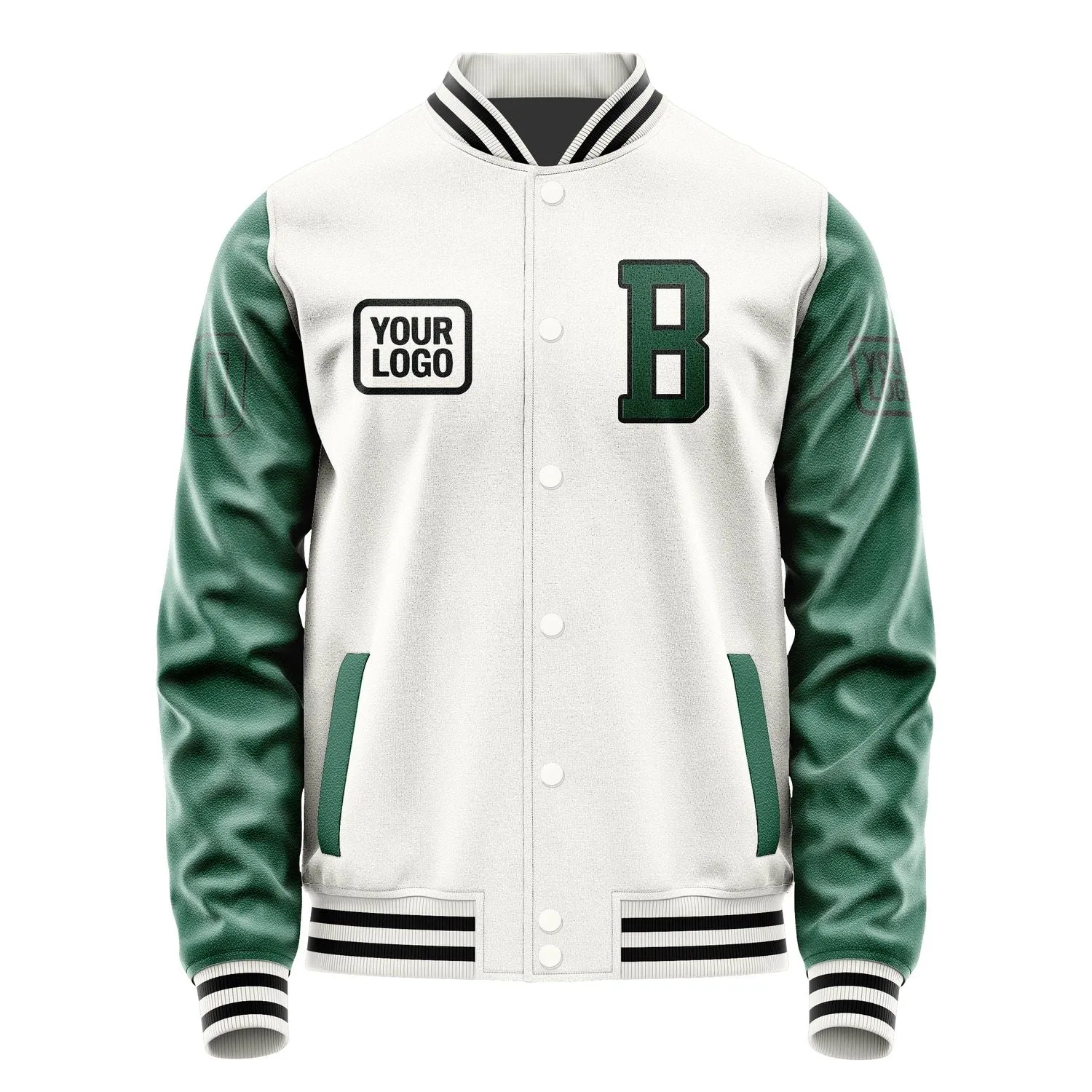Custom White Green Jacket sold by Tailorly product image thumbnail 2