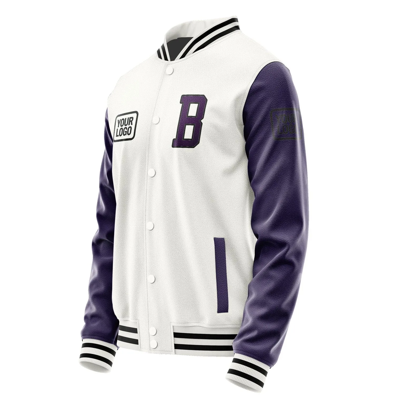 Custom White Purple Jacket sold by Tailorly product image thumbnail 3