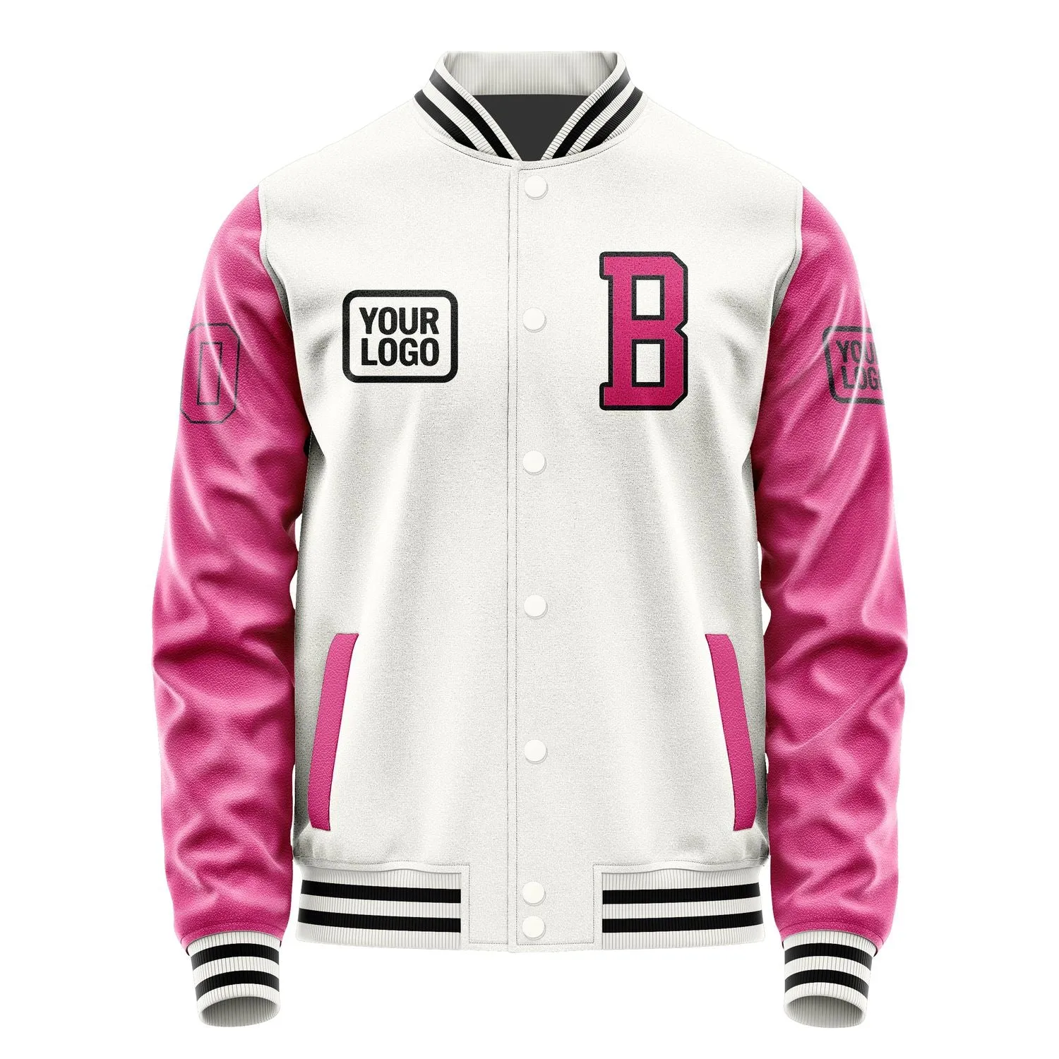 Custom White Pink Jacket sold by Tailorly product image thumbnail 2