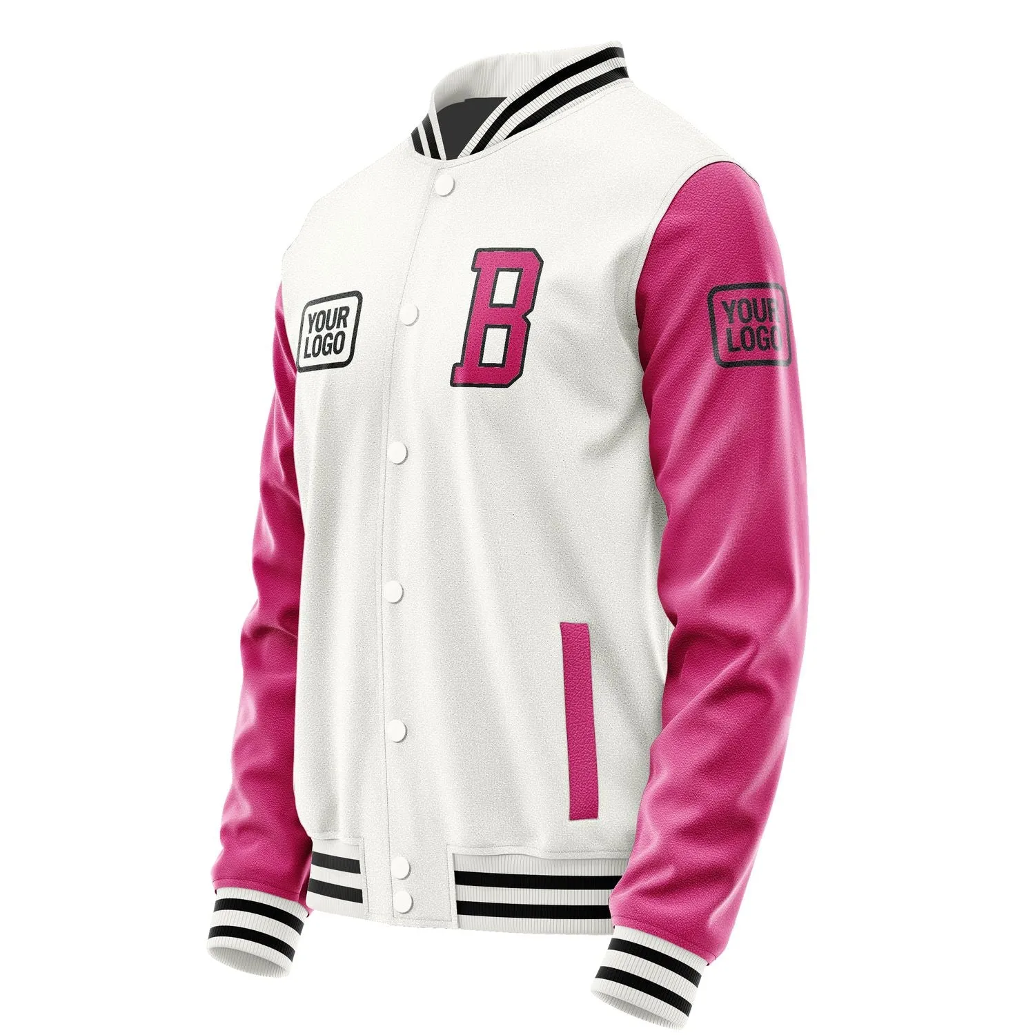 Custom White Pink Jacket sold by Tailorly product image thumbnail 3