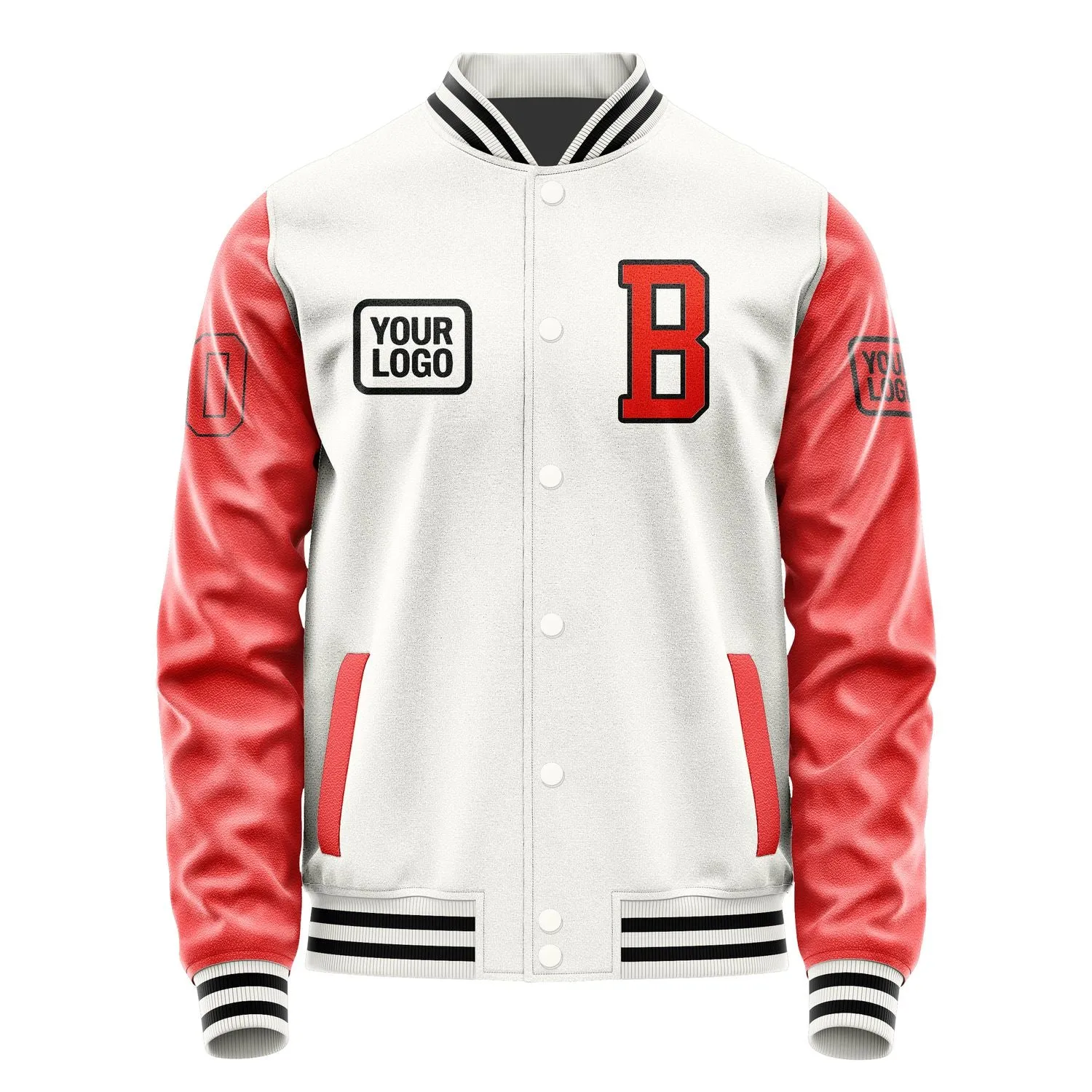 Custom White Orange Red Jacket sold by Tailorly product image thumbnail 2