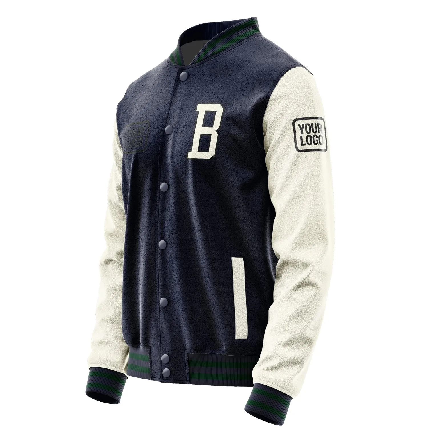 Custom Navy Cream Jacket sold by Tailorly product image thumbnail 3