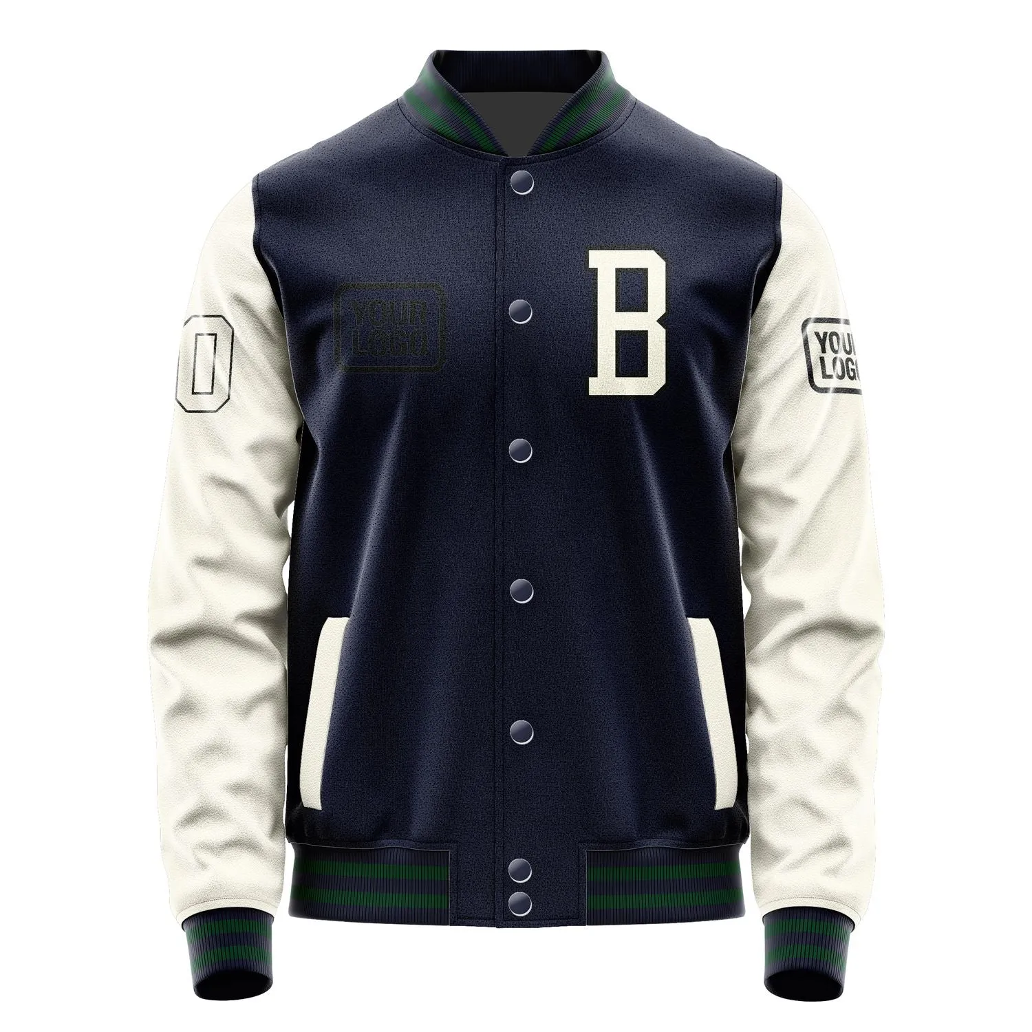 Custom Navy Cream Jacket sold by Tailorly product image thumbnail 2