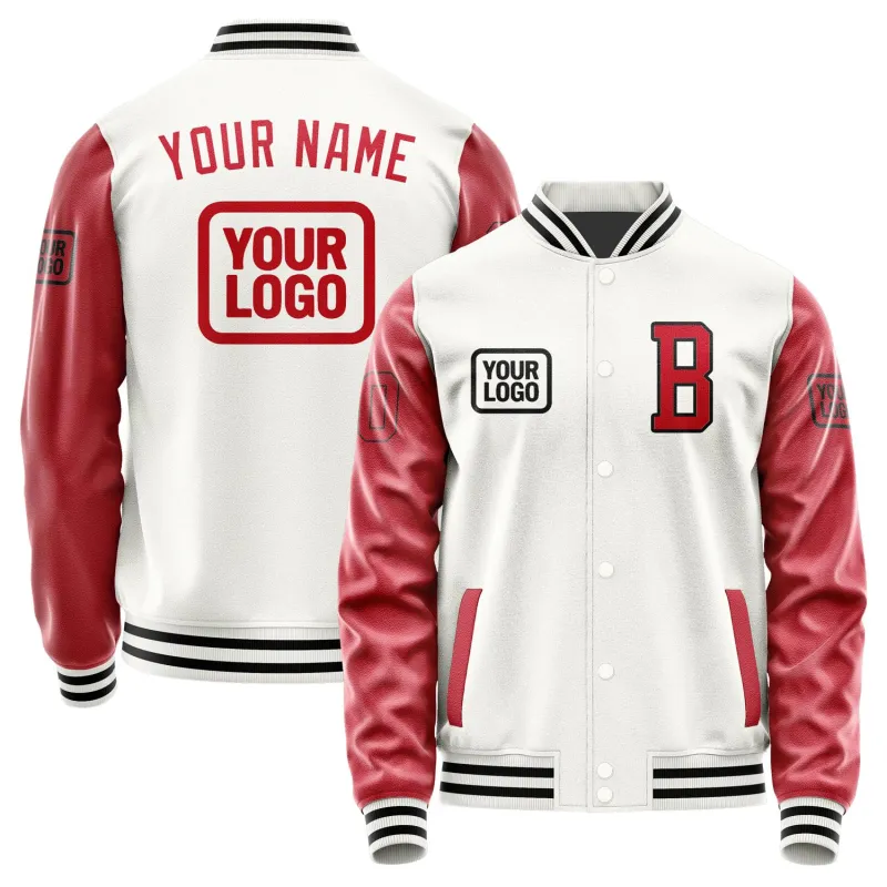 Custom White Red Jacket sold by Tailorly