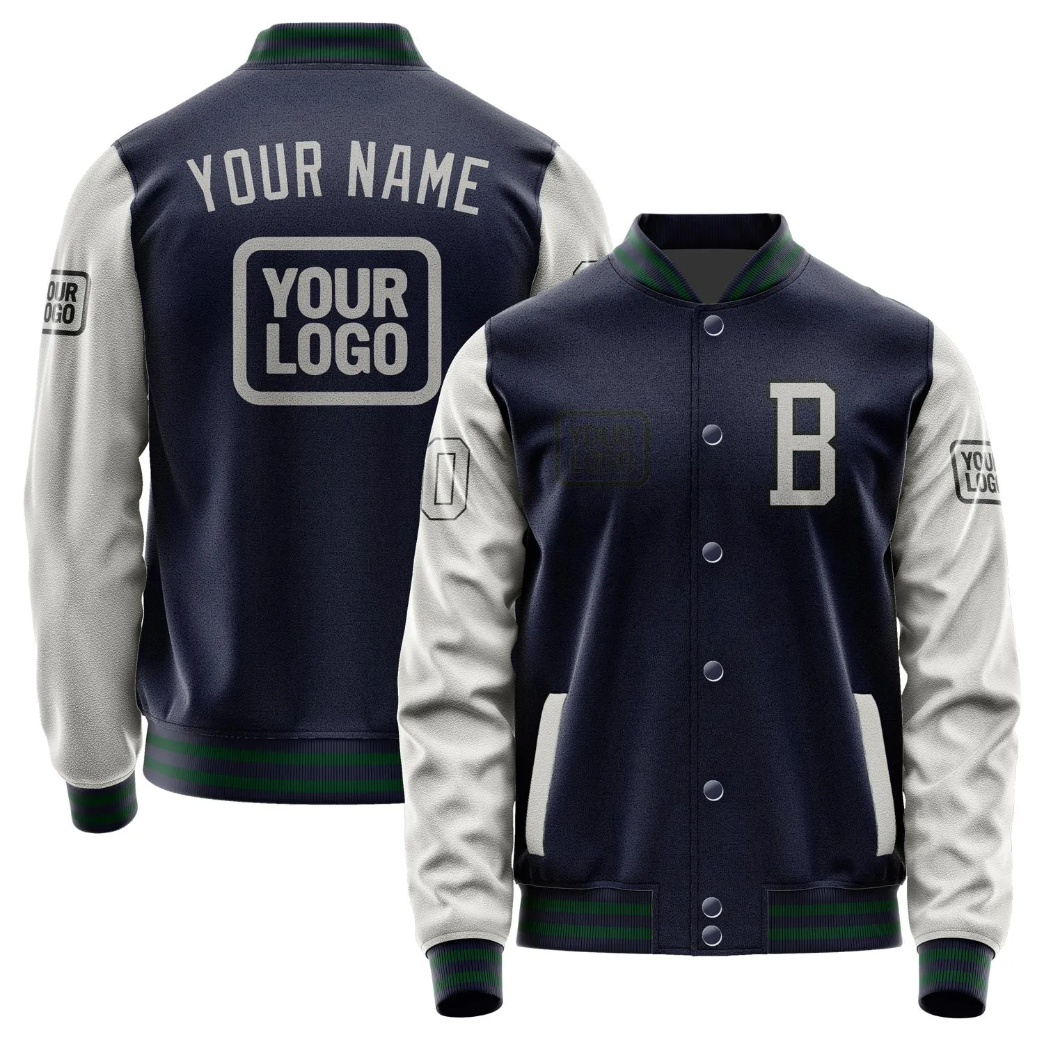 Custom Navy Gray Jacket sold by Tailorly