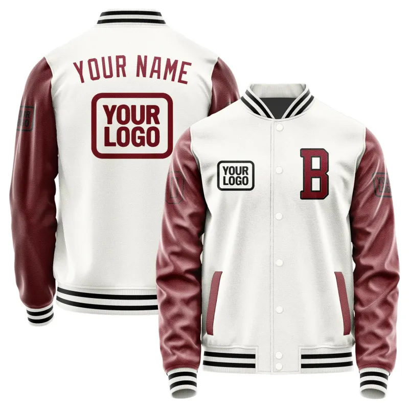 Custom White Crimson Red Jacket sold by Tailorly