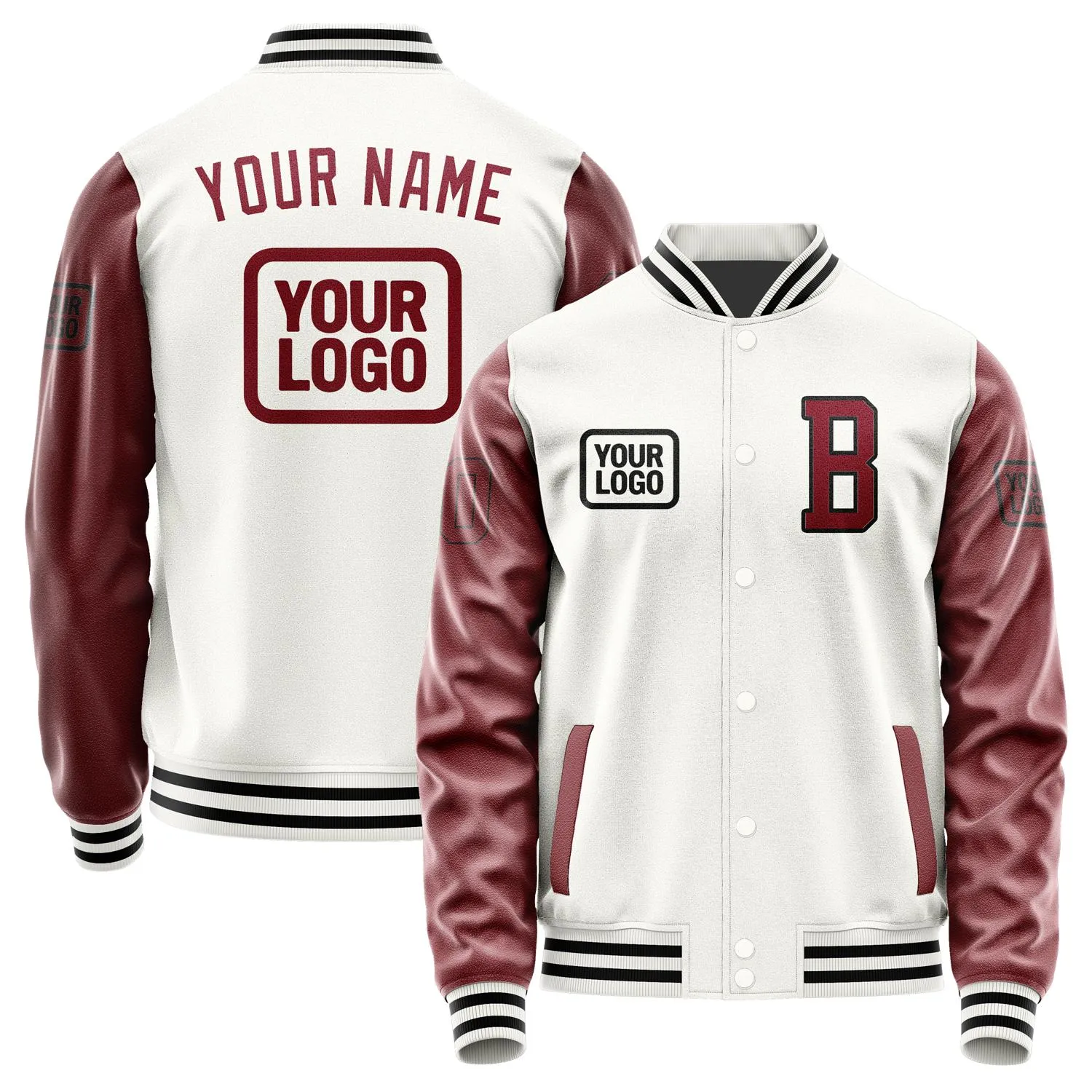 Custom White Crimson Red Jacket sold by Tailorly