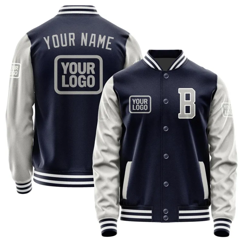 Custom Navy Gray Jacket sold by Tailorly