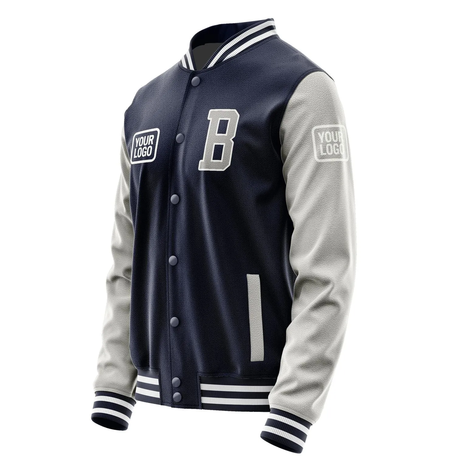 Custom Navy Gray Jacket sold by Tailorly product image thumbnail 3