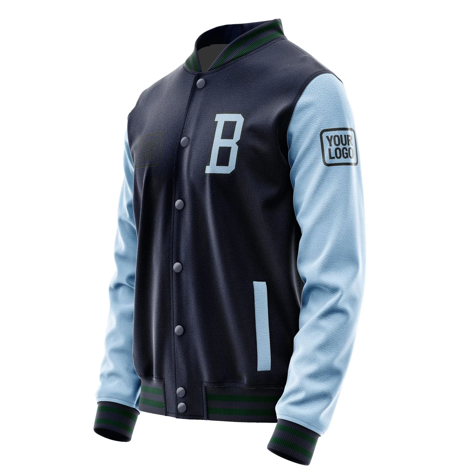 Custom Navy Light Blue Jacket sold by Tailorly product image thumbnail 3
