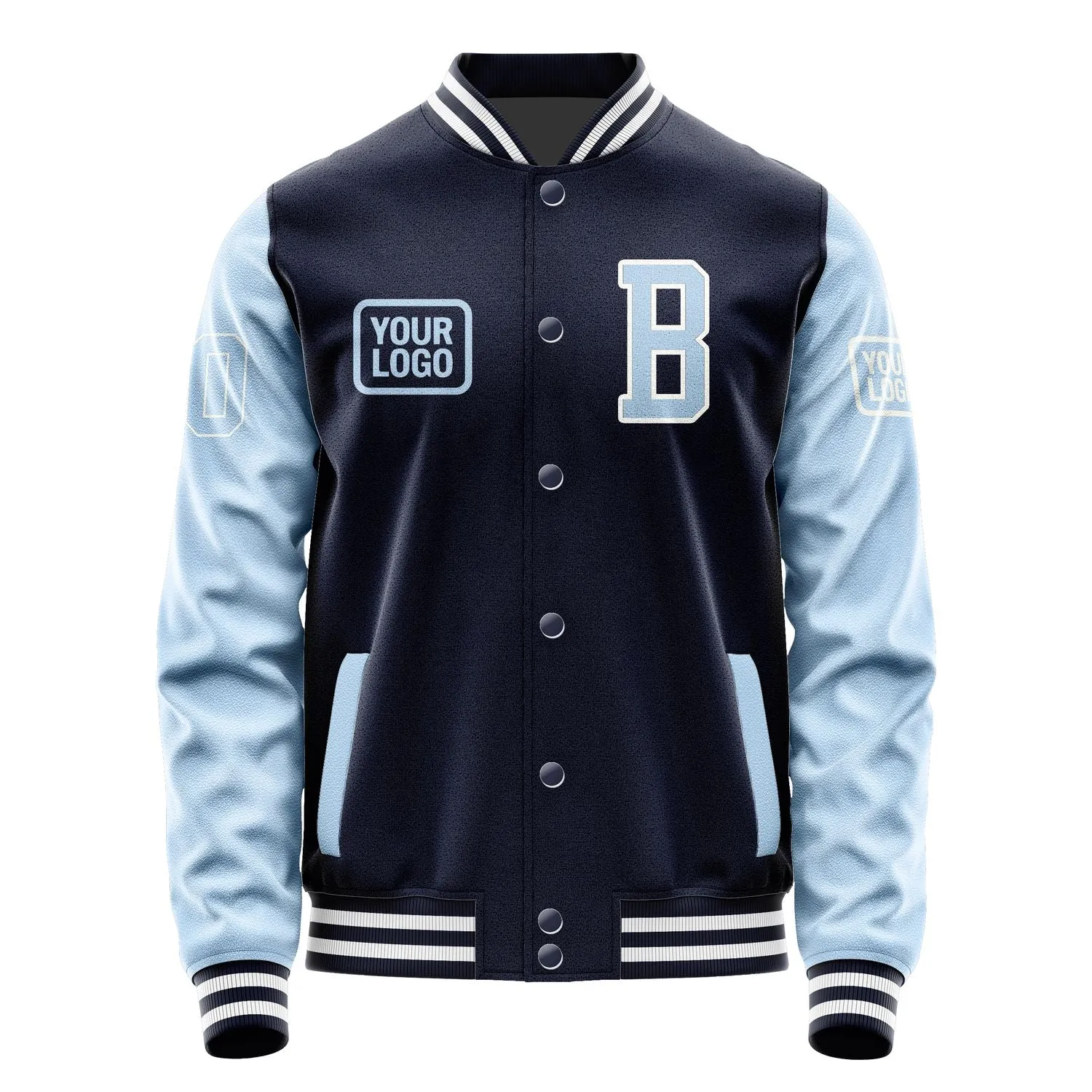 Custom Navy Light Blue Jacket sold by Tailorly product image thumbnail 2